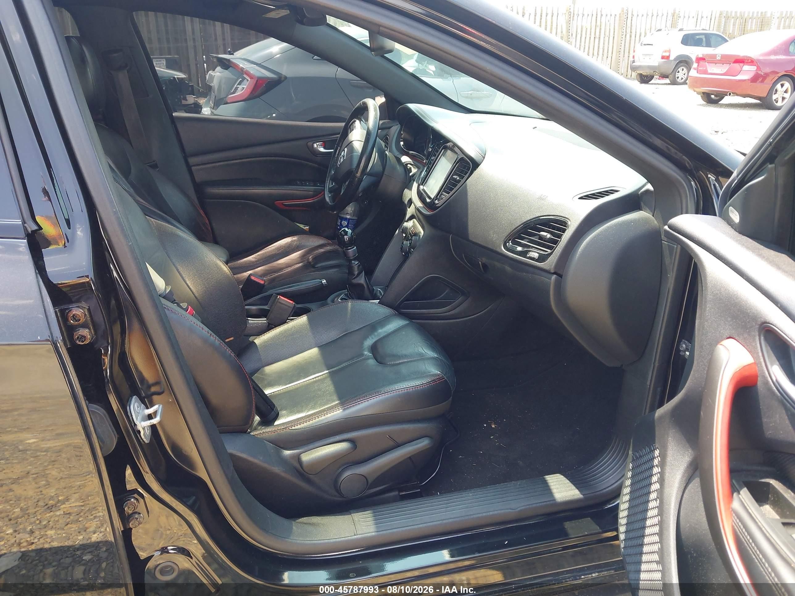 2014 Dodge Dart Gt Black vin: 1C3CDFEB2ED913524