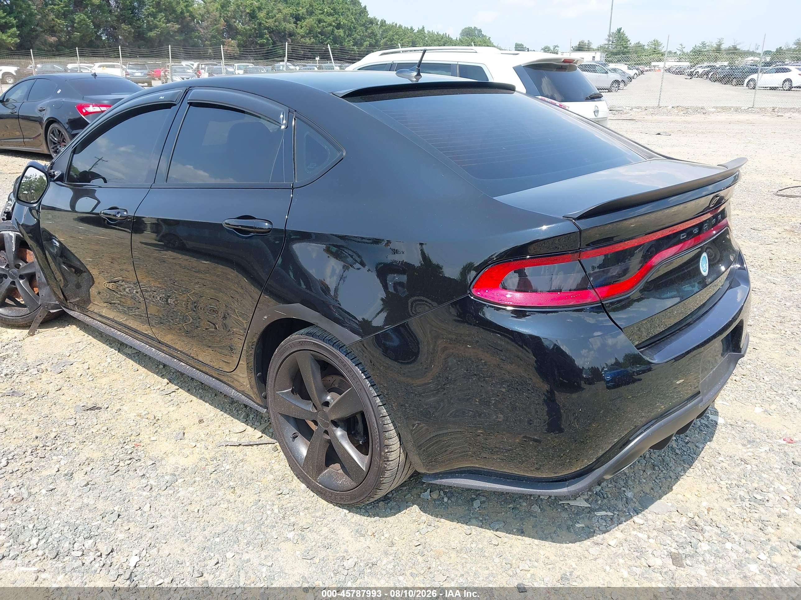 2014 Dodge Dart Gt Black vin: 1C3CDFEB2ED913524