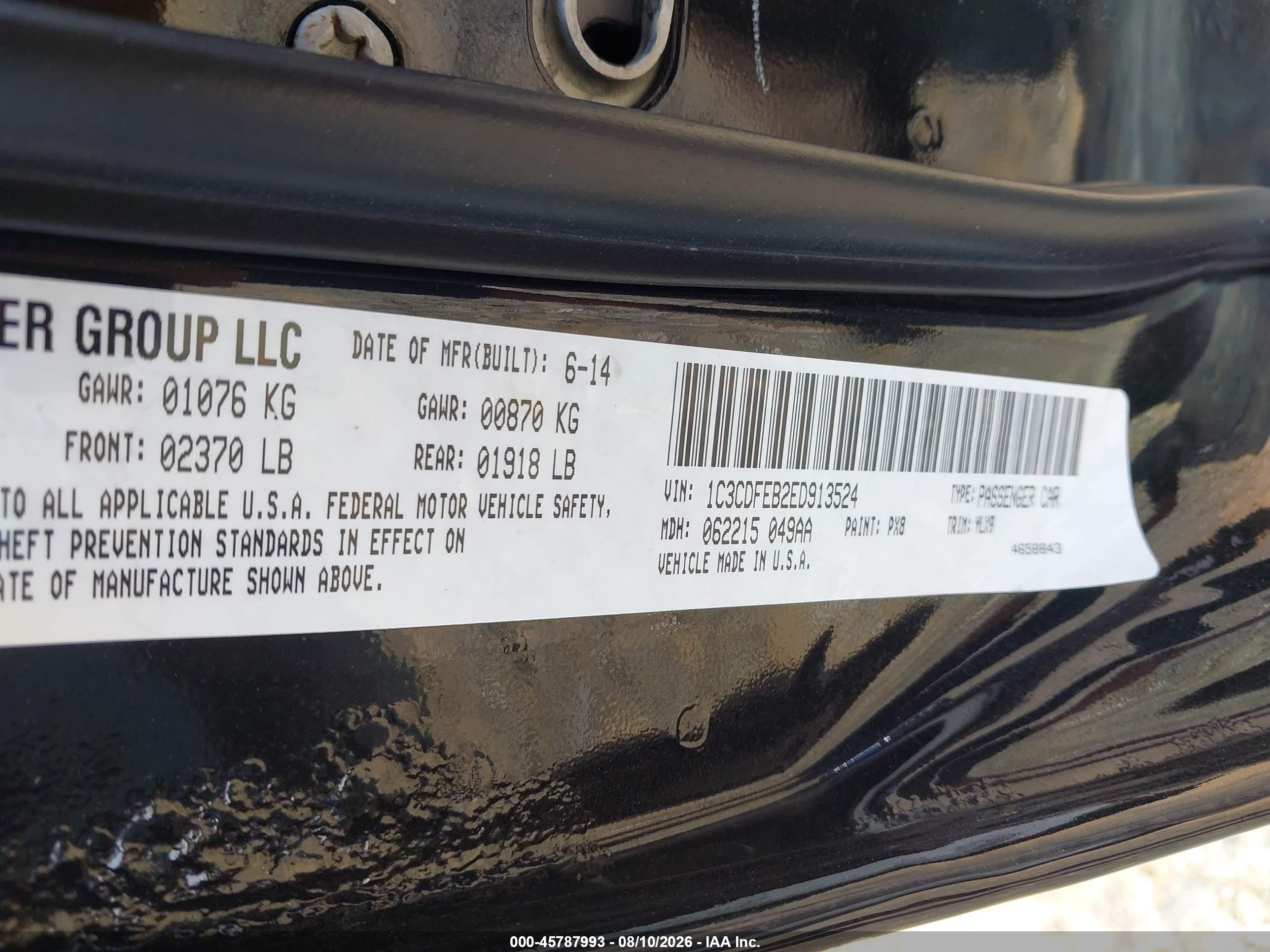 2014 Dodge Dart Gt Black vin: 1C3CDFEB2ED913524