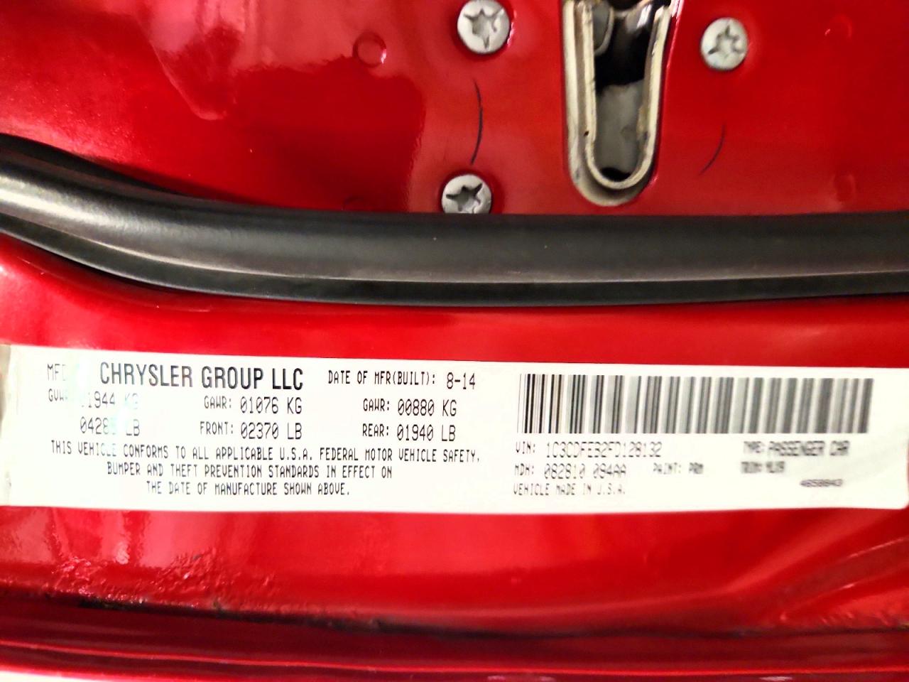 2015 Dodge Dart Gt Red vin: 1C3CDFEB2FD128132