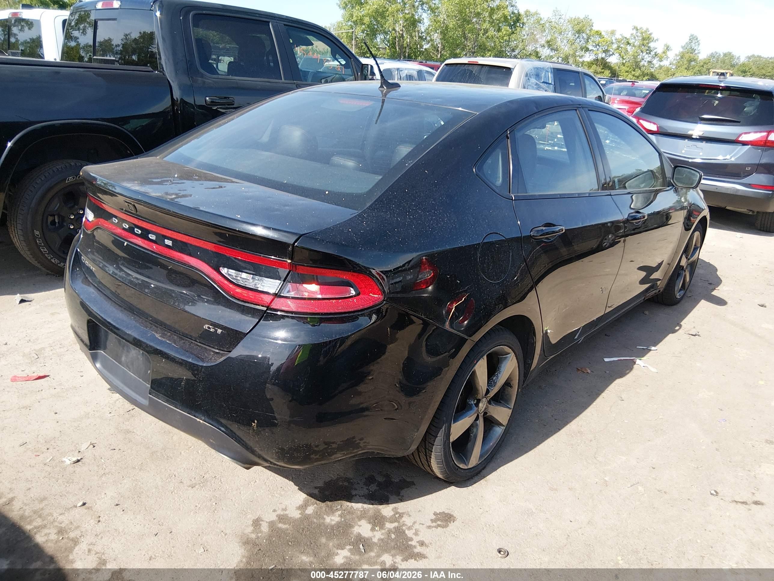 2014 Dodge Dart Gt Black vin: 1C3CDFEB3ED866651