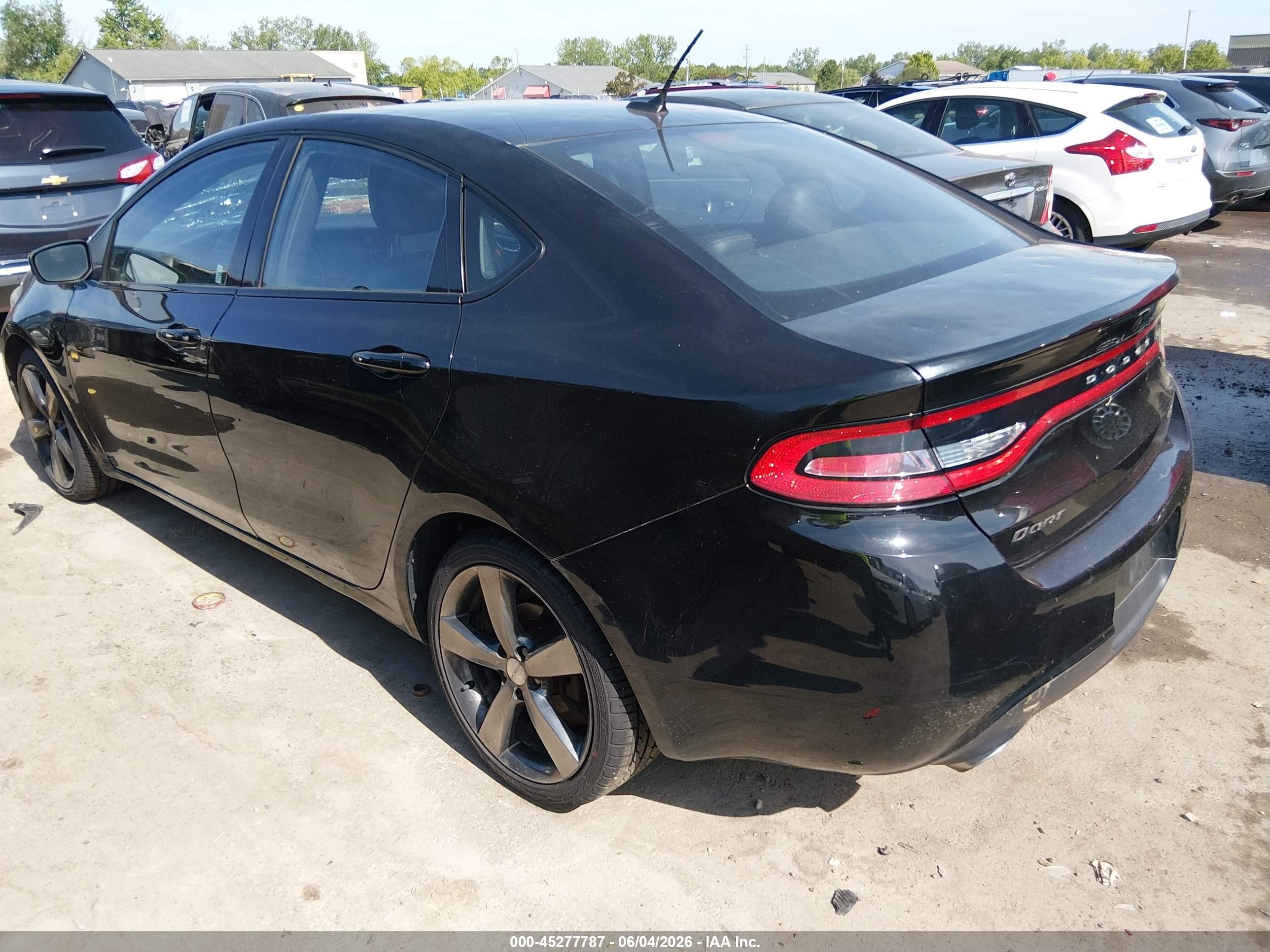 2014 Dodge Dart Gt Black vin: 1C3CDFEB3ED866651