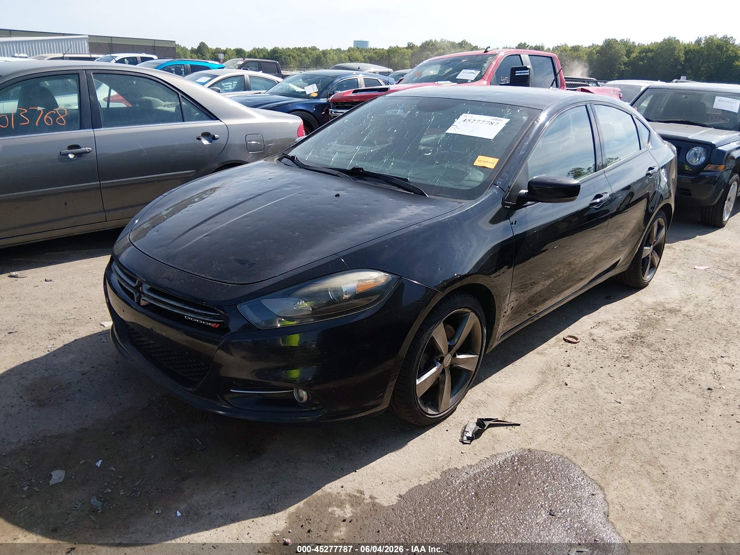 2014 Dodge Dart Gt Black vin: 1C3CDFEB3ED866651