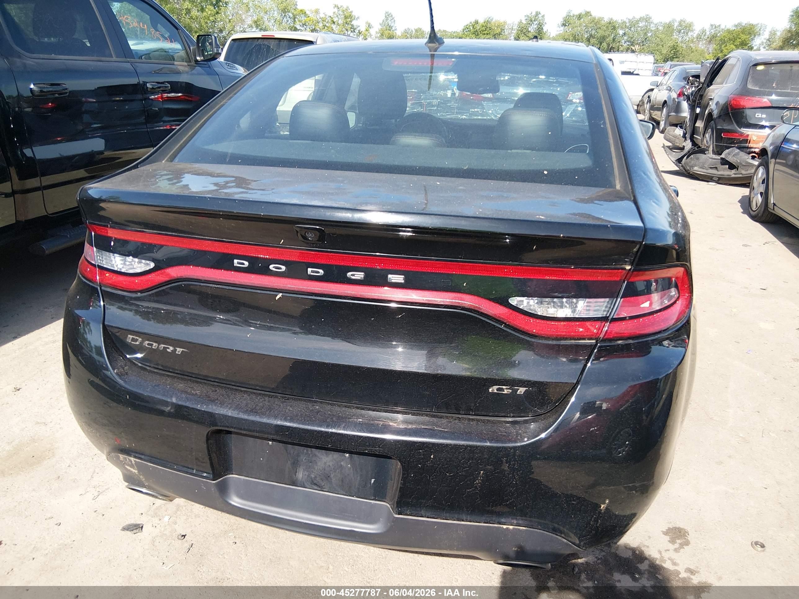 2014 Dodge Dart Gt Black vin: 1C3CDFEB3ED866651