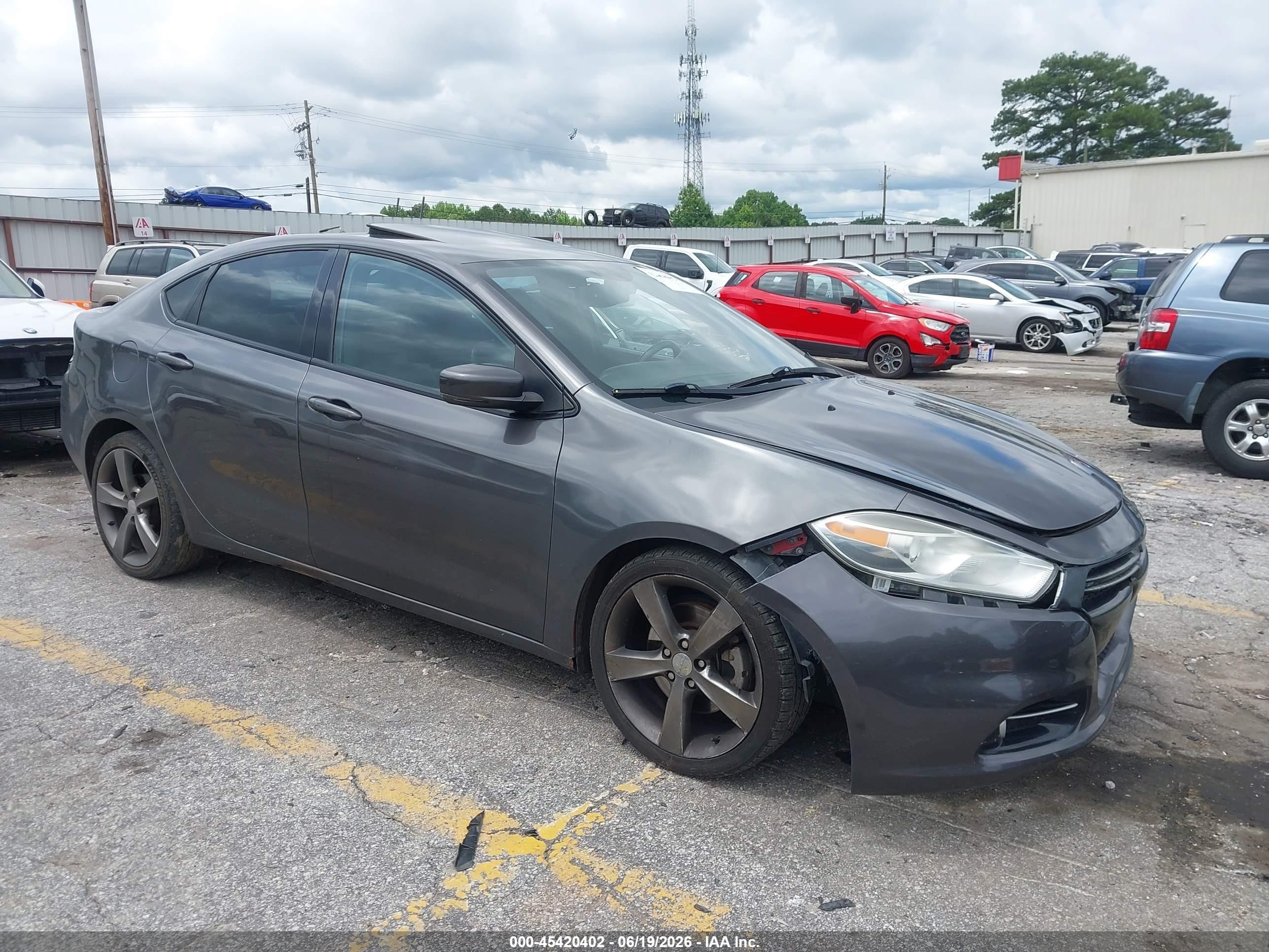 2015 Dodge Dart Gt Gray vin: 1C3CDFEB3FD369083