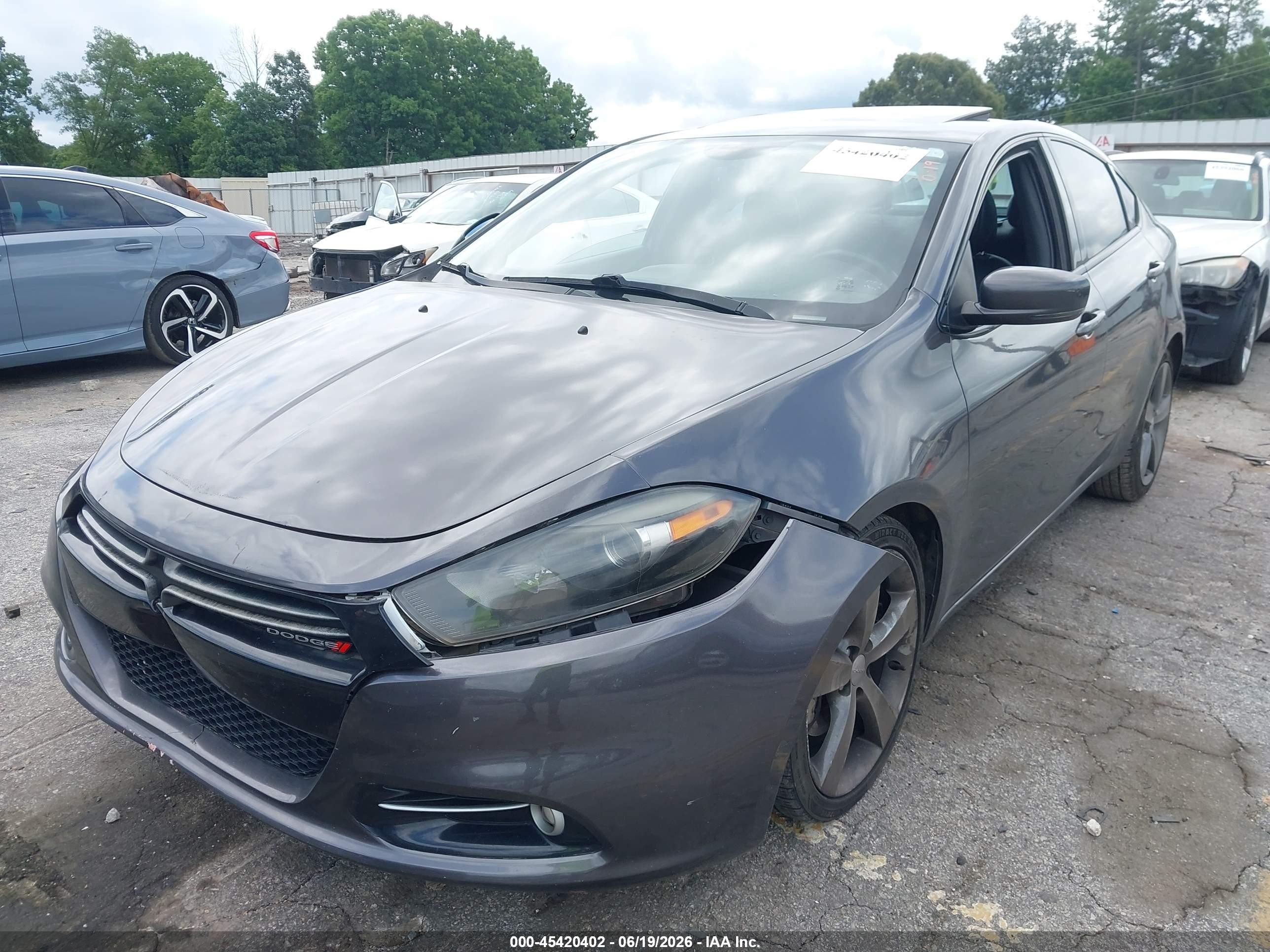 2015 Dodge Dart Gt Gray vin: 1C3CDFEB3FD369083