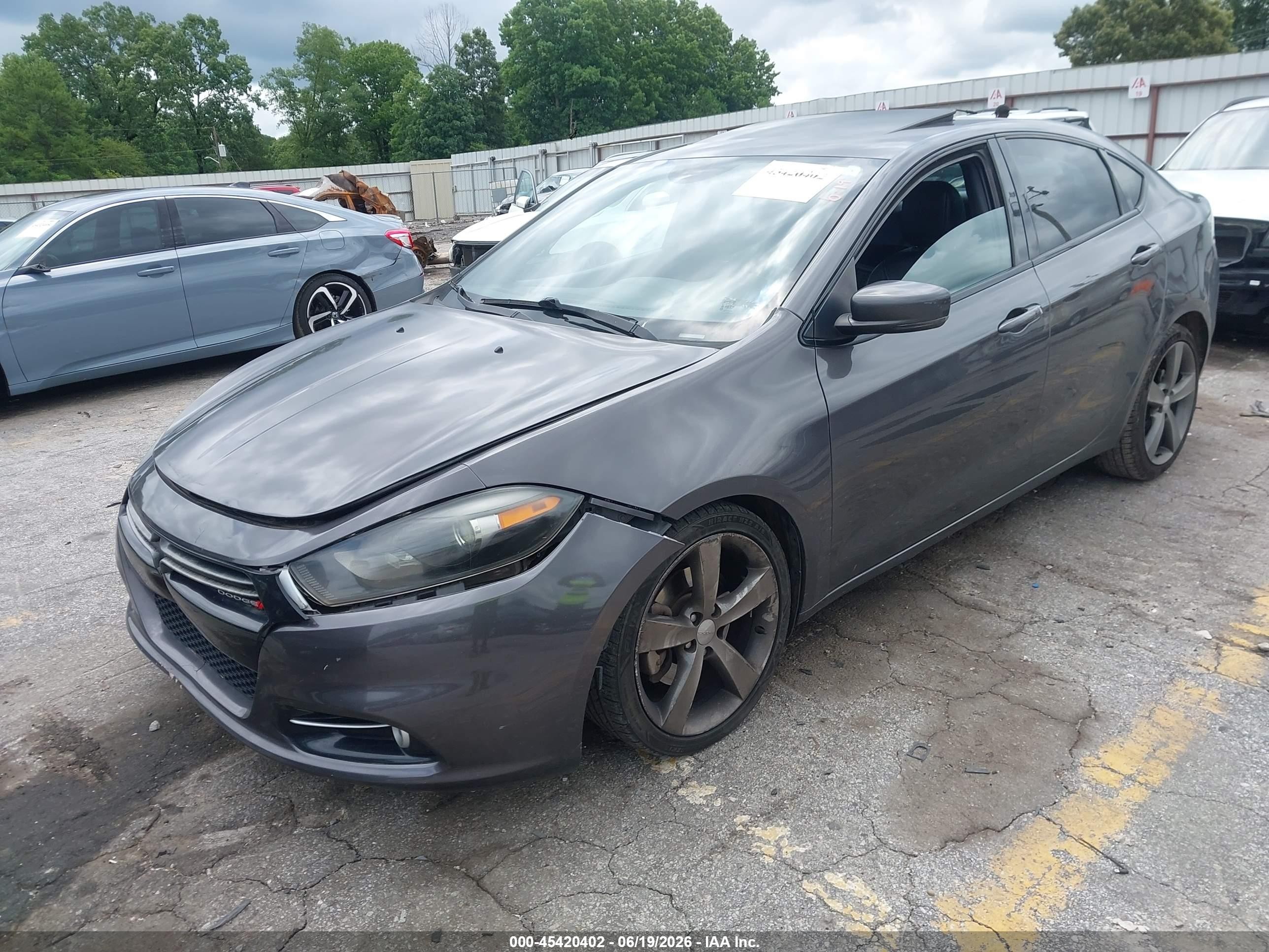 2015 Dodge Dart Gt Gray vin: 1C3CDFEB3FD369083