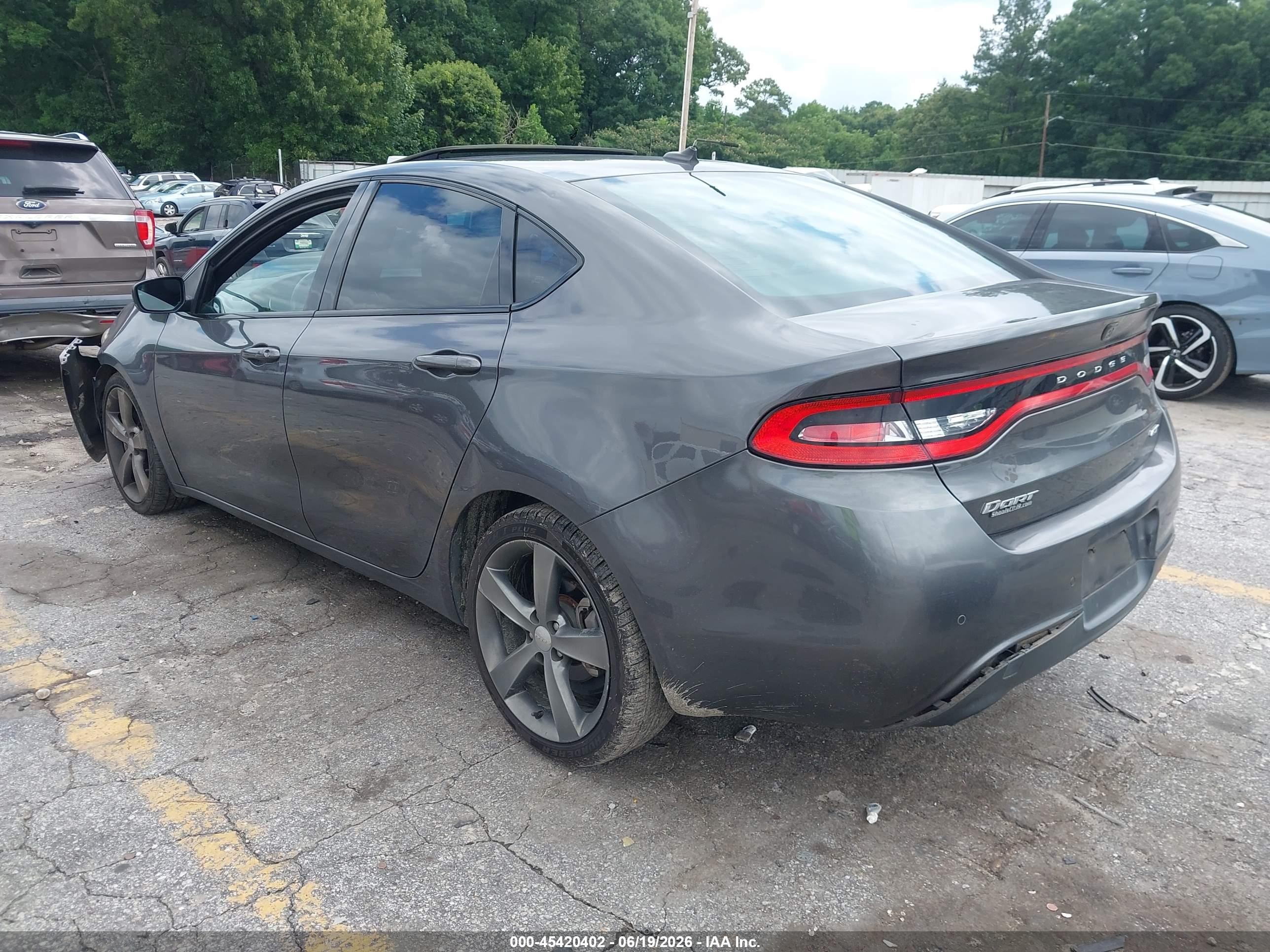 2015 Dodge Dart Gt Gray vin: 1C3CDFEB3FD369083