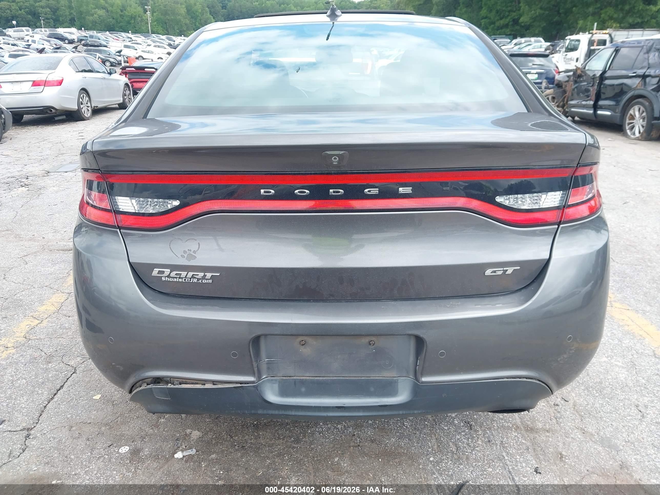 2015 Dodge Dart Gt Gray vin: 1C3CDFEB3FD369083
