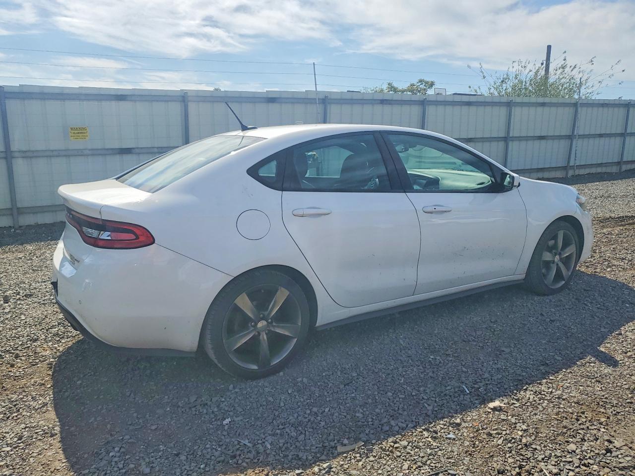 2015 Dodge Dart Gt White vin: 1C3CDFEB3FD411039