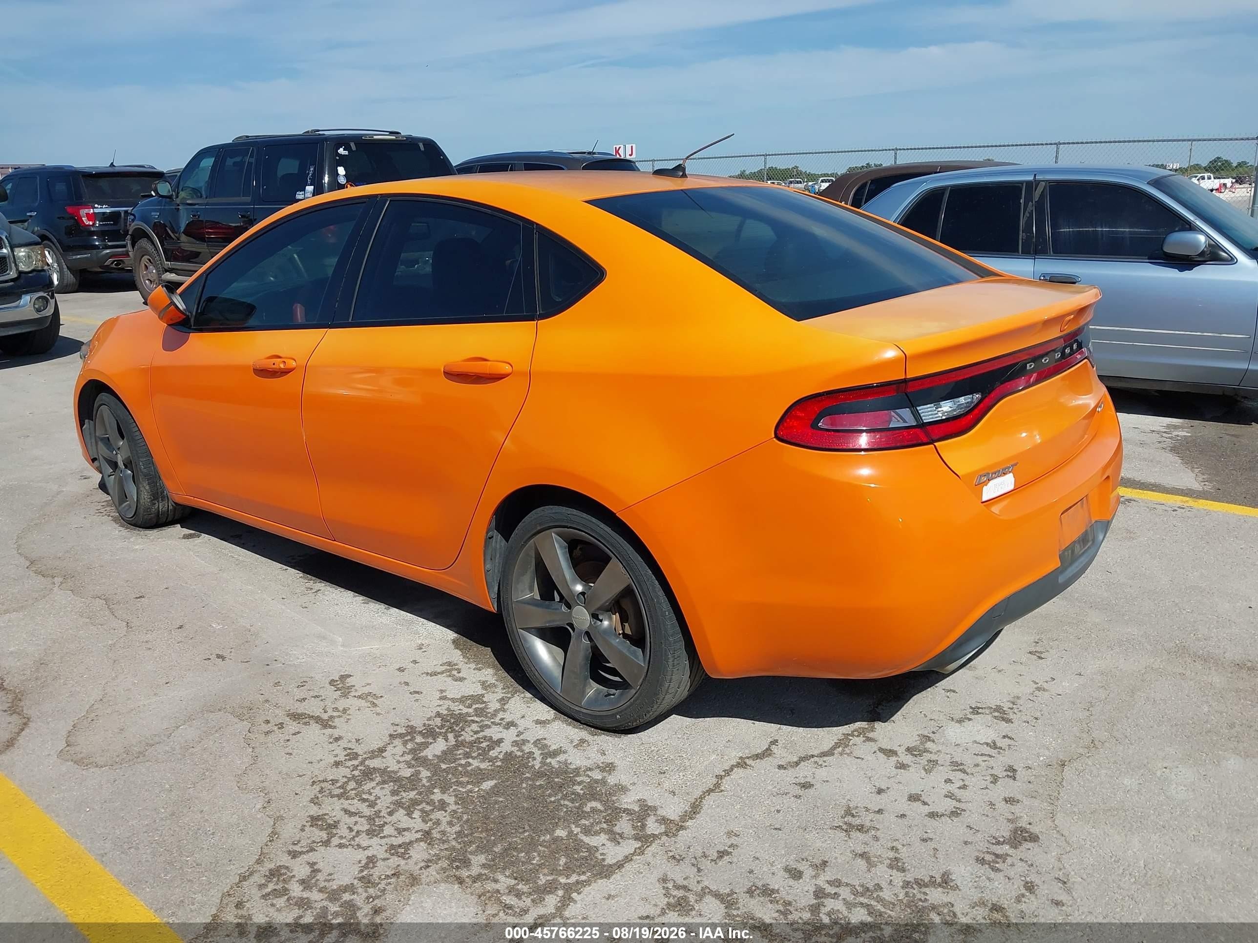 2014 Dodge Dart Gt Orange vin: 1C3CDFEB4ED768664