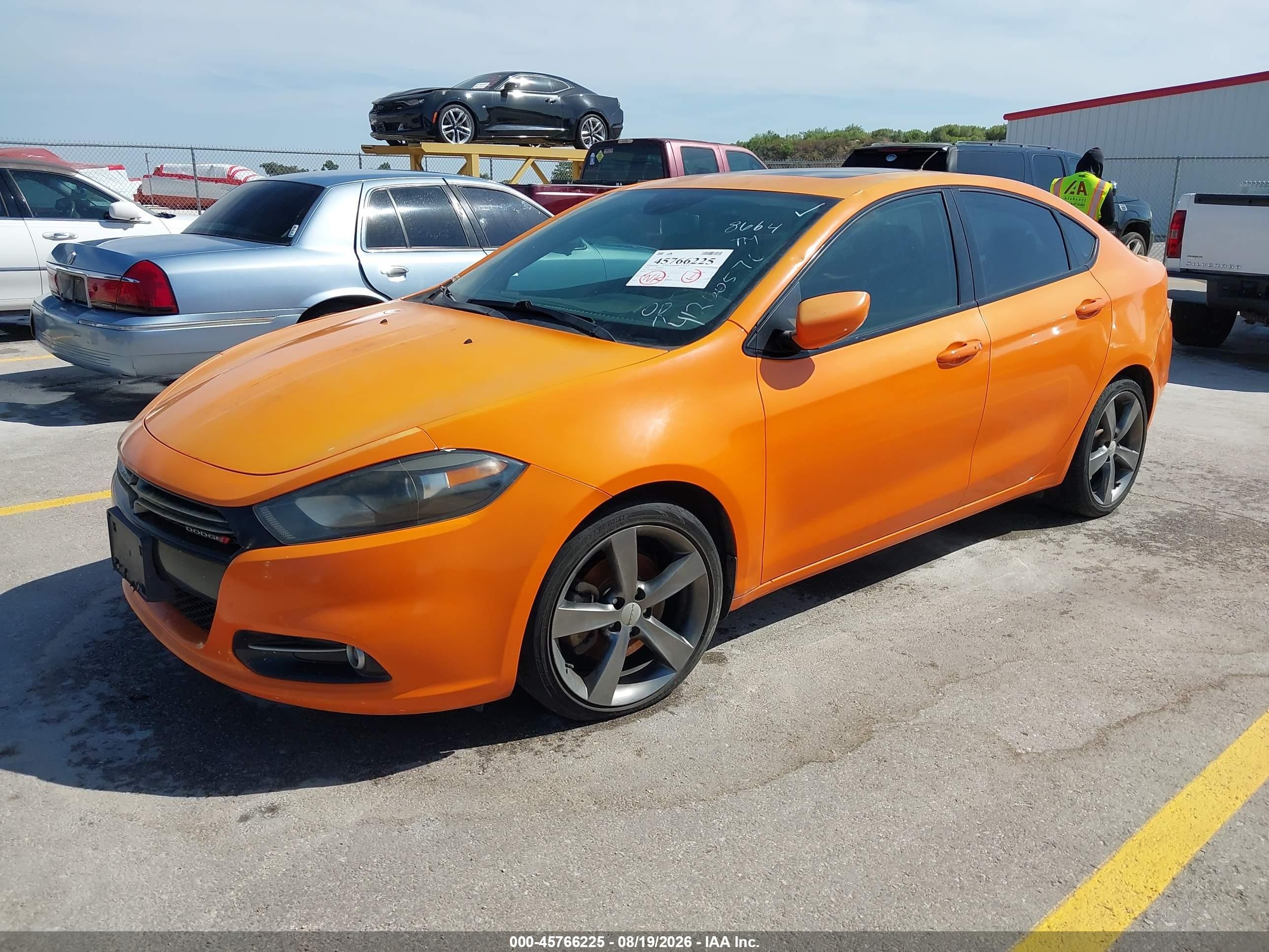 2014 Dodge Dart Gt Orange vin: 1C3CDFEB4ED768664