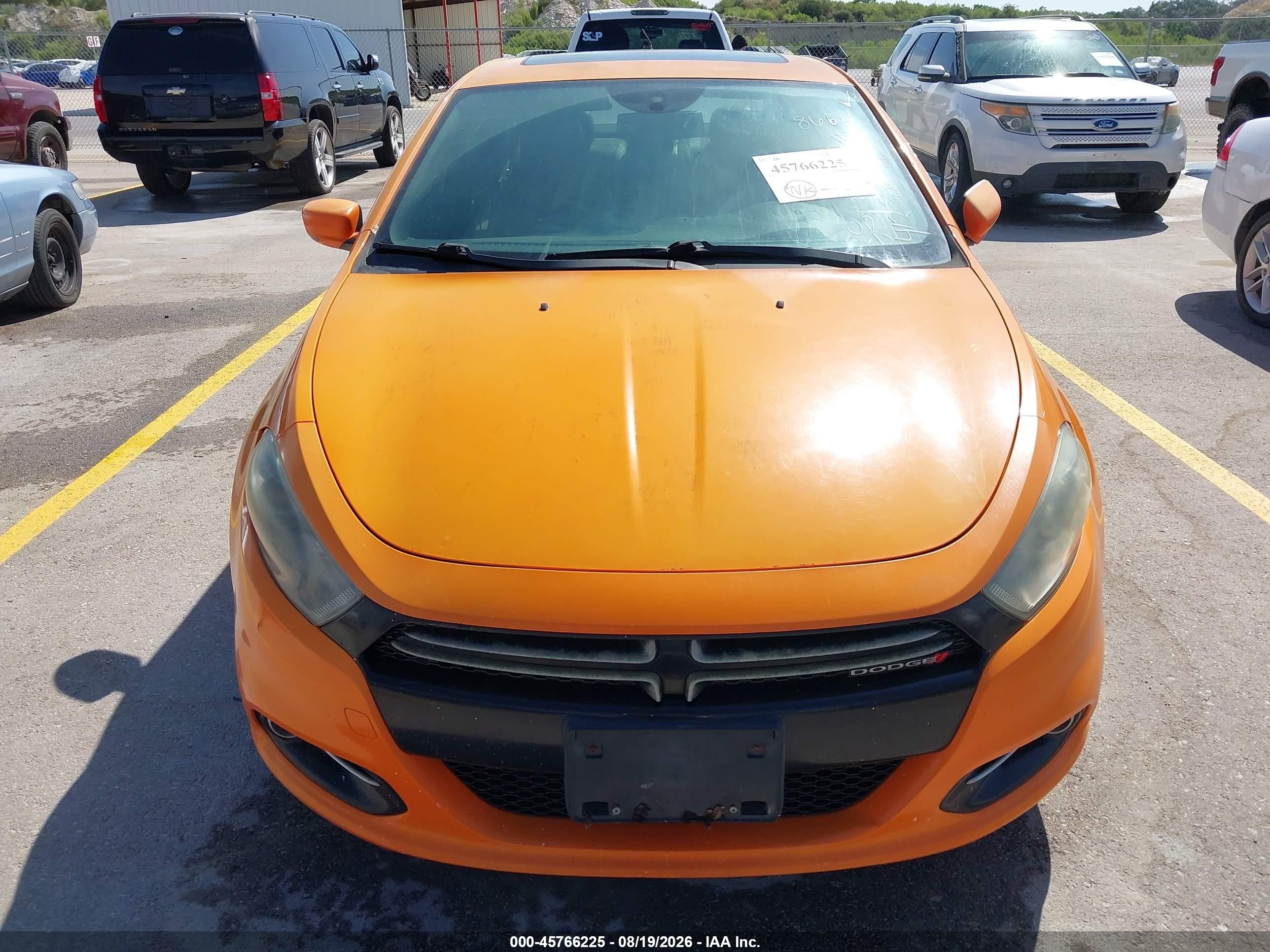 2014 Dodge Dart Gt Orange vin: 1C3CDFEB4ED768664