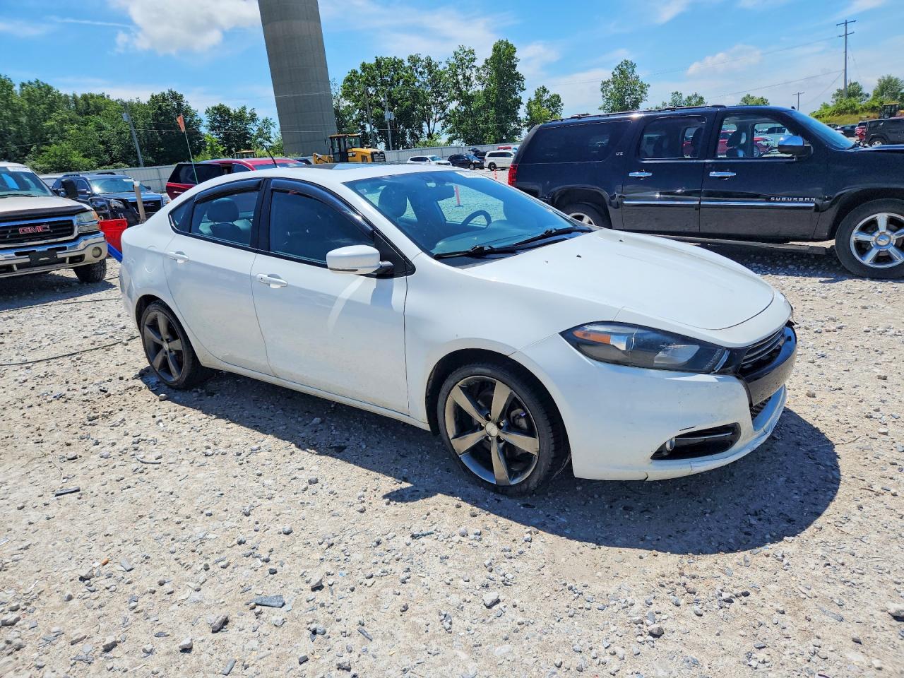 2015 Dodge Dart Gt White vin: 1C3CDFEB4FD205003