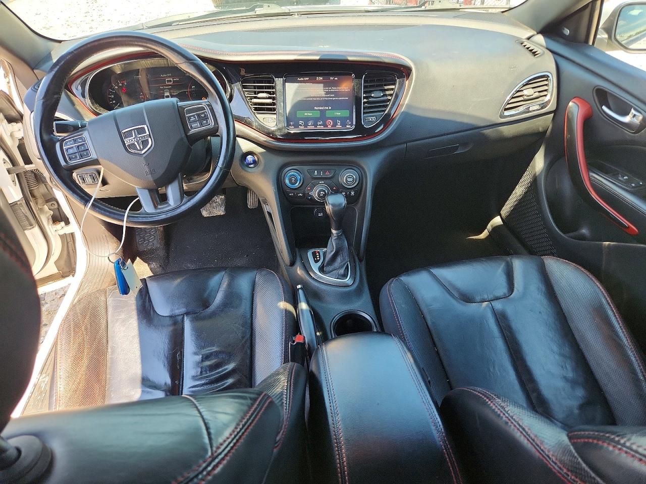 2015 Dodge Dart Gt White vin: 1C3CDFEB4FD205003