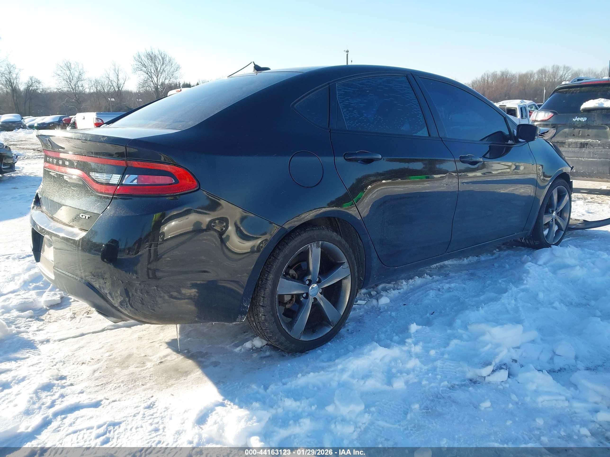 2015 Dodge Dart Gt Black vin: 1C3CDFEB4FD278162
