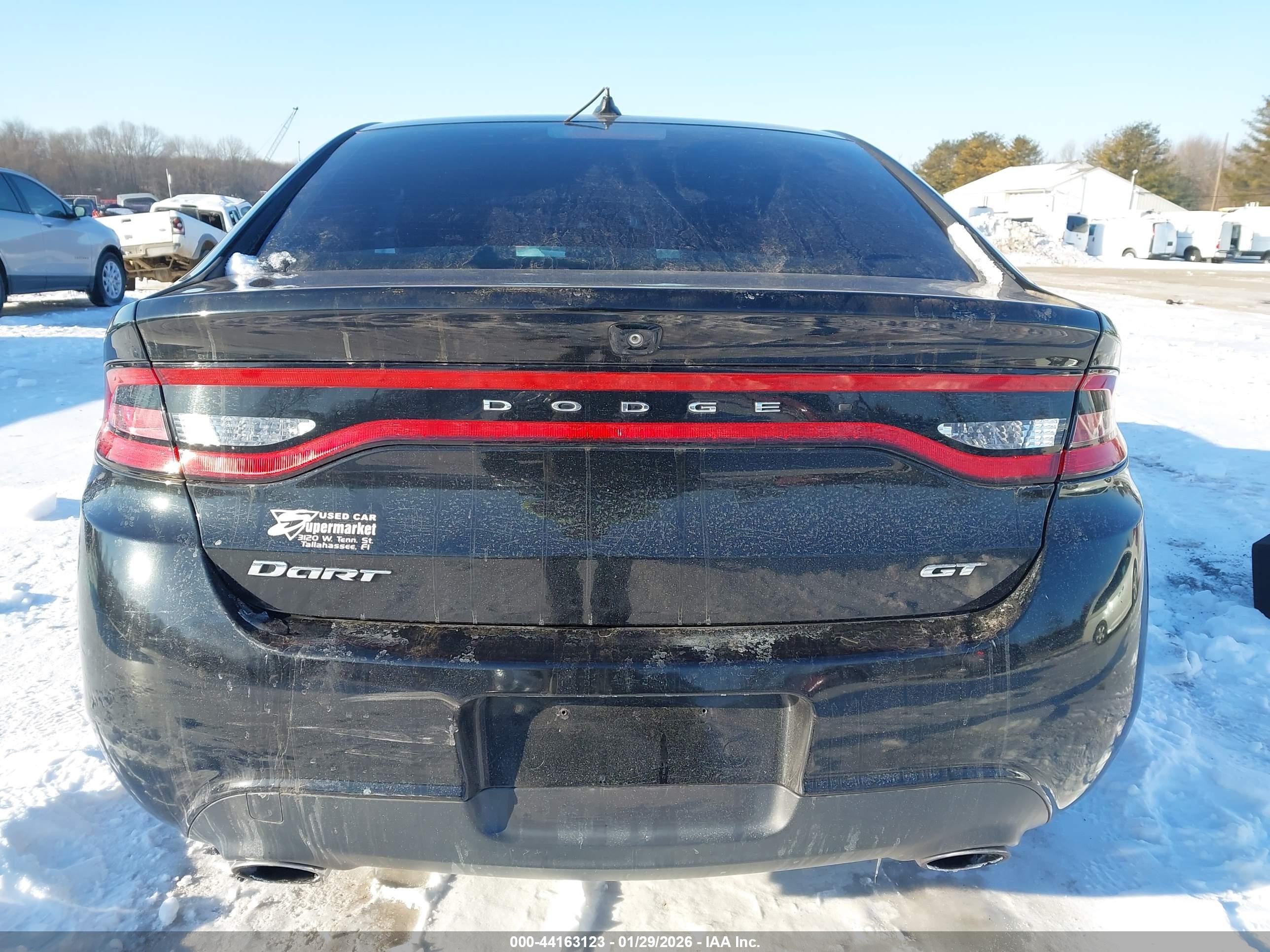 2015 Dodge Dart Gt Black vin: 1C3CDFEB4FD278162