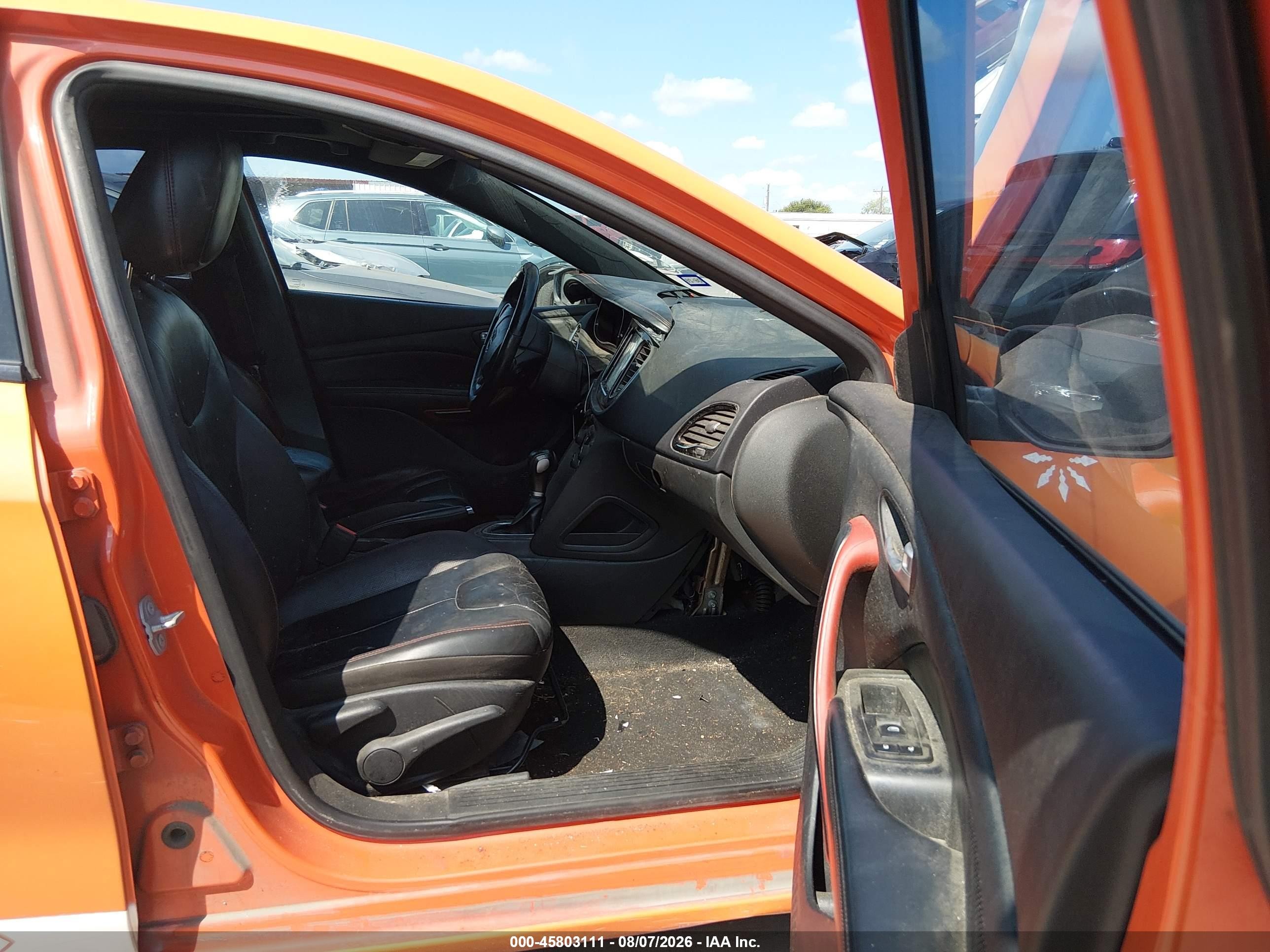 2015 Dodge Dart Gt Orange vin: 1C3CDFEB4FD278209