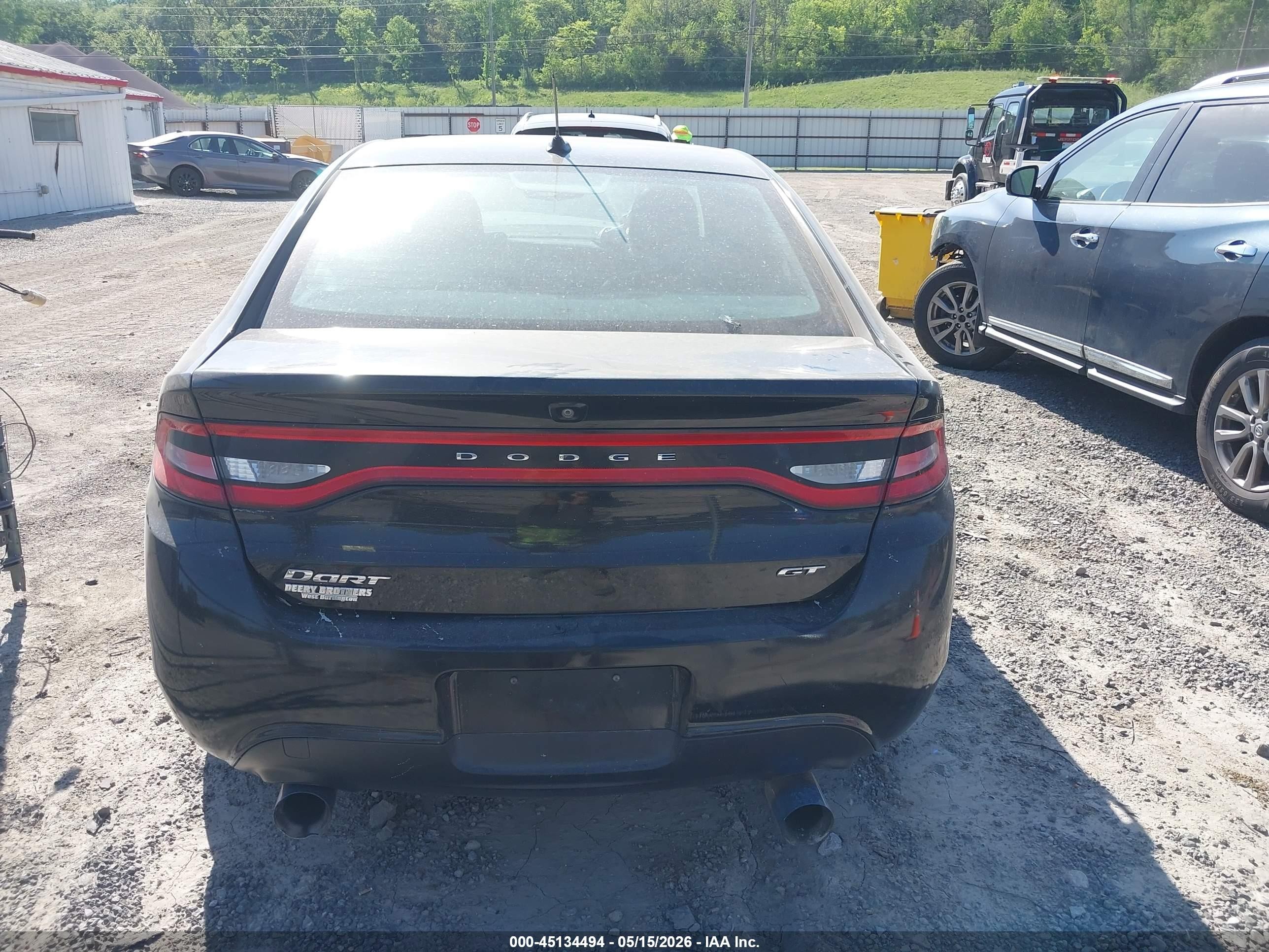 2014 Dodge Dart Gt Black vin: 1C3CDFEB5ED906227