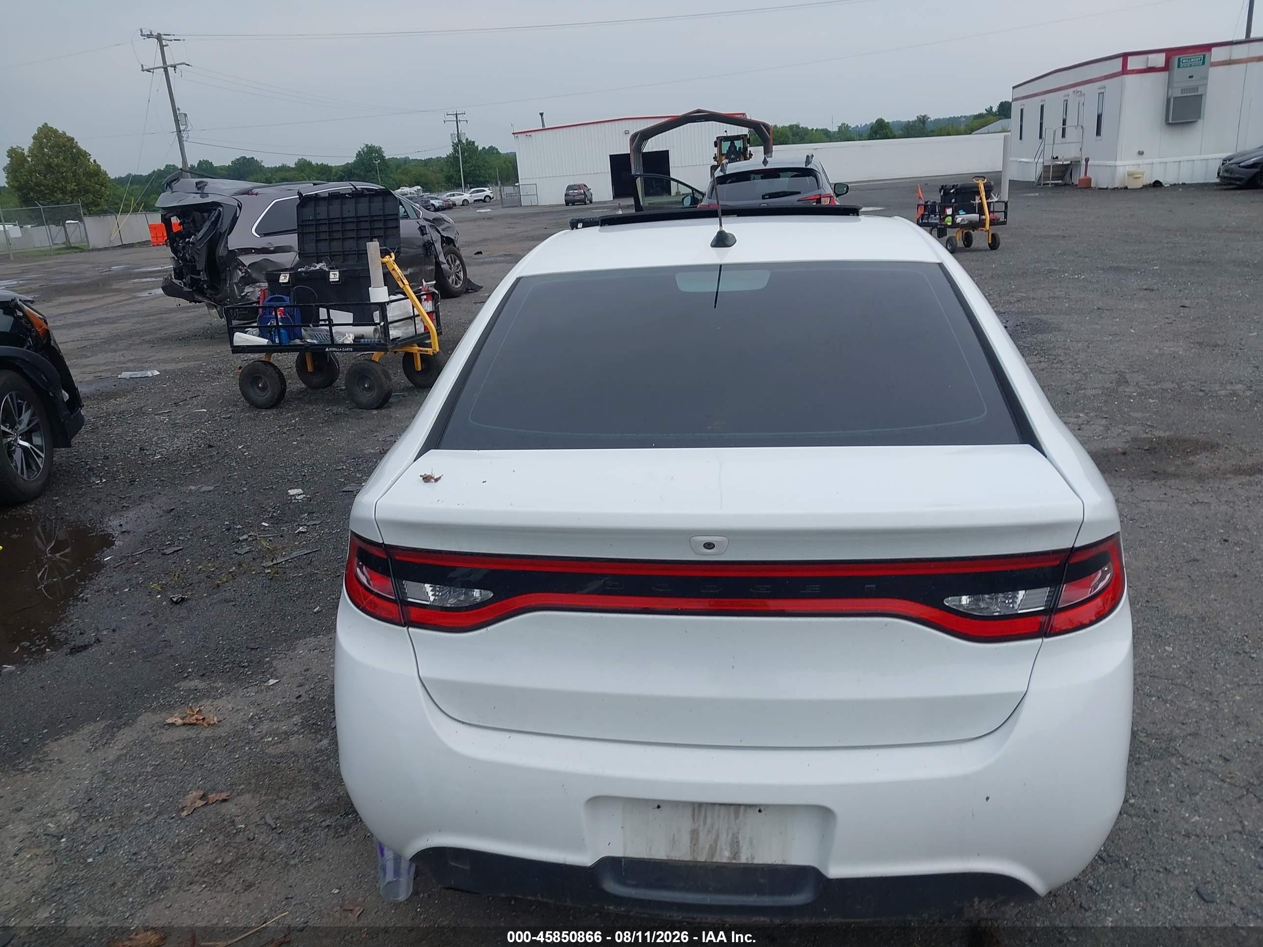 2014 Dodge Dart Gt White vin: 1C3CDFEB5ED906518