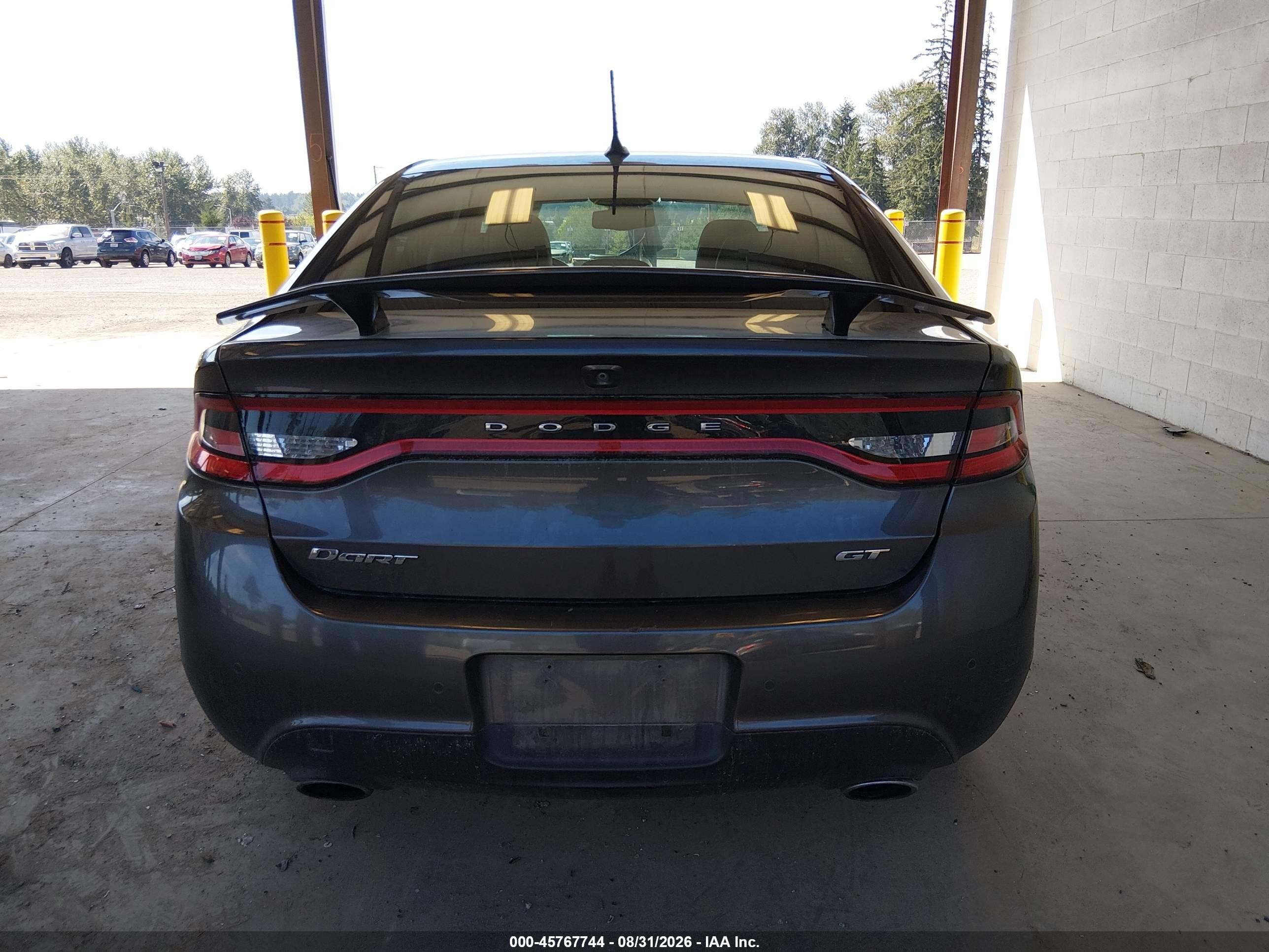 2015 Dodge Dart Gt Gray vin: 1C3CDFEB5FD141795