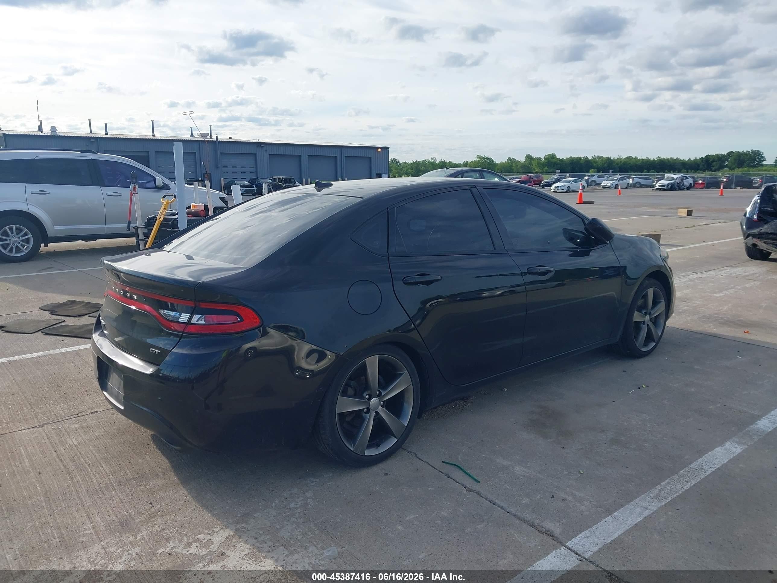 2015 Dodge Dart Gt Black vin: 1C3CDFEB6FD193985
