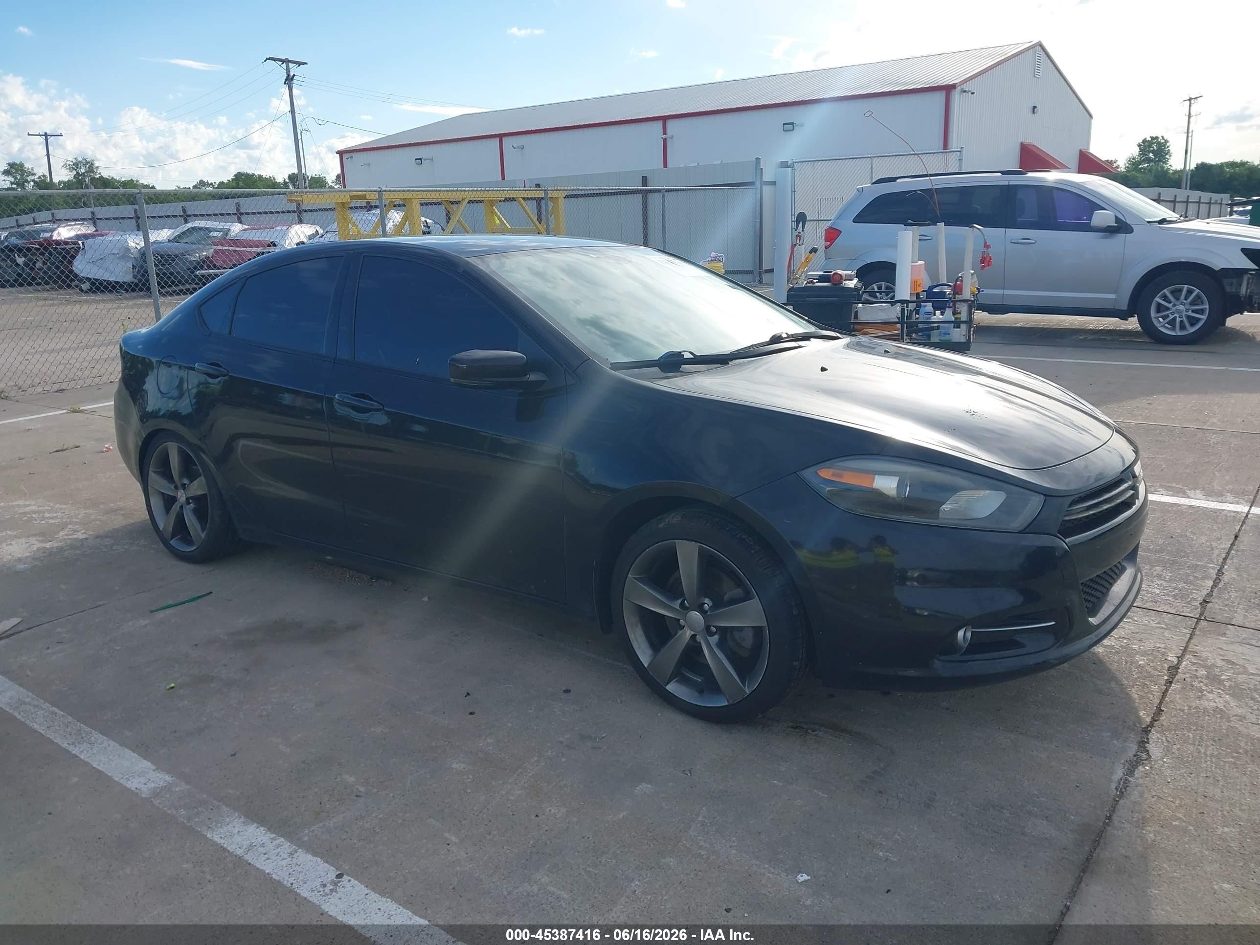 2015 Dodge Dart Gt Черный vin: 1C3CDFEB6FD193985