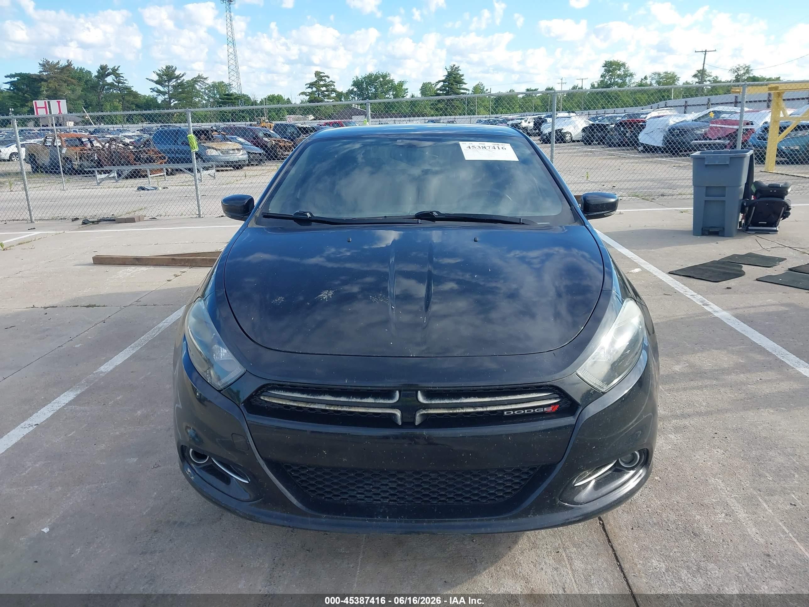 2015 Dodge Dart Gt Black vin: 1C3CDFEB6FD193985