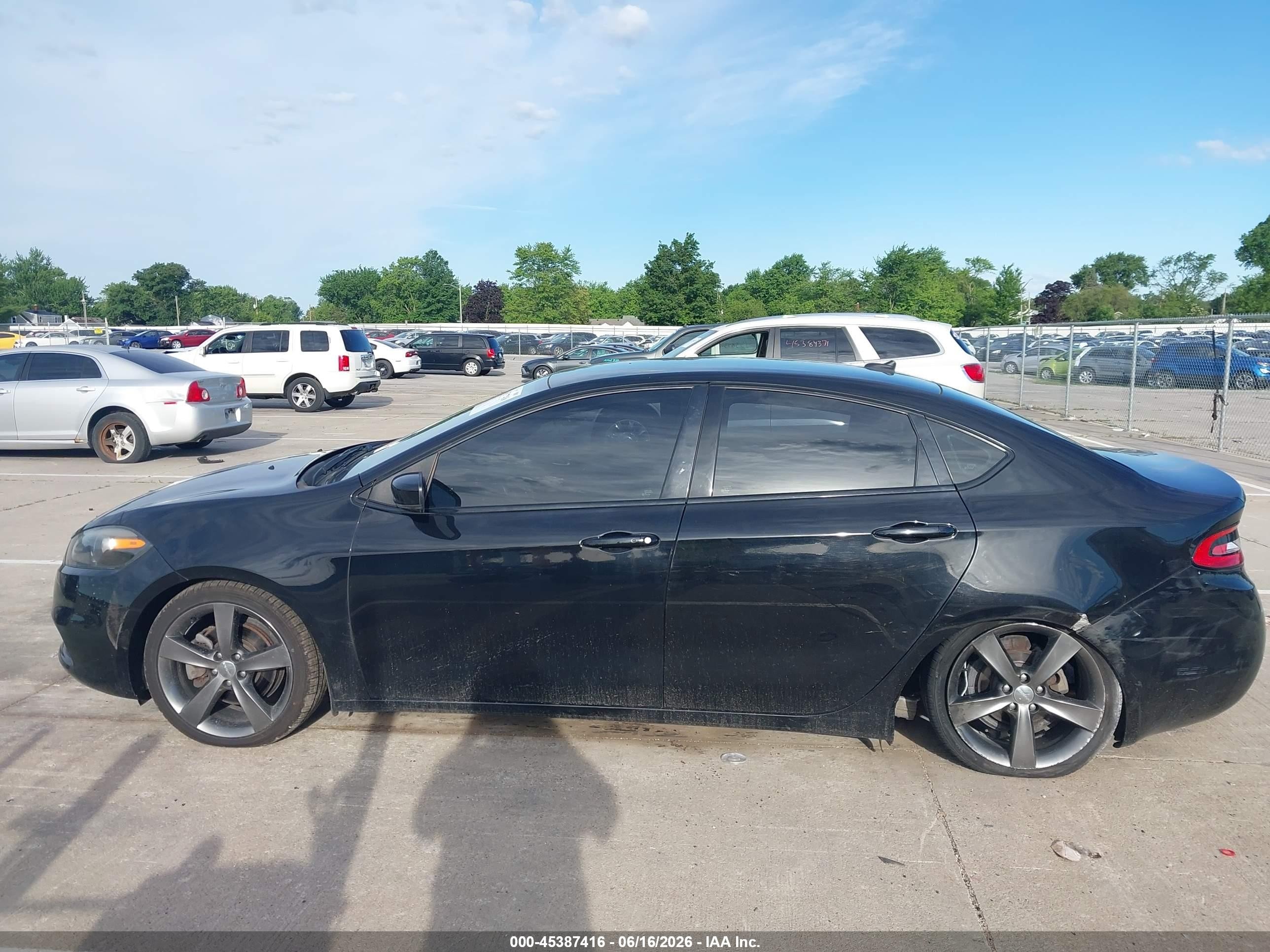 2015 Dodge Dart Gt Black vin: 1C3CDFEB6FD193985