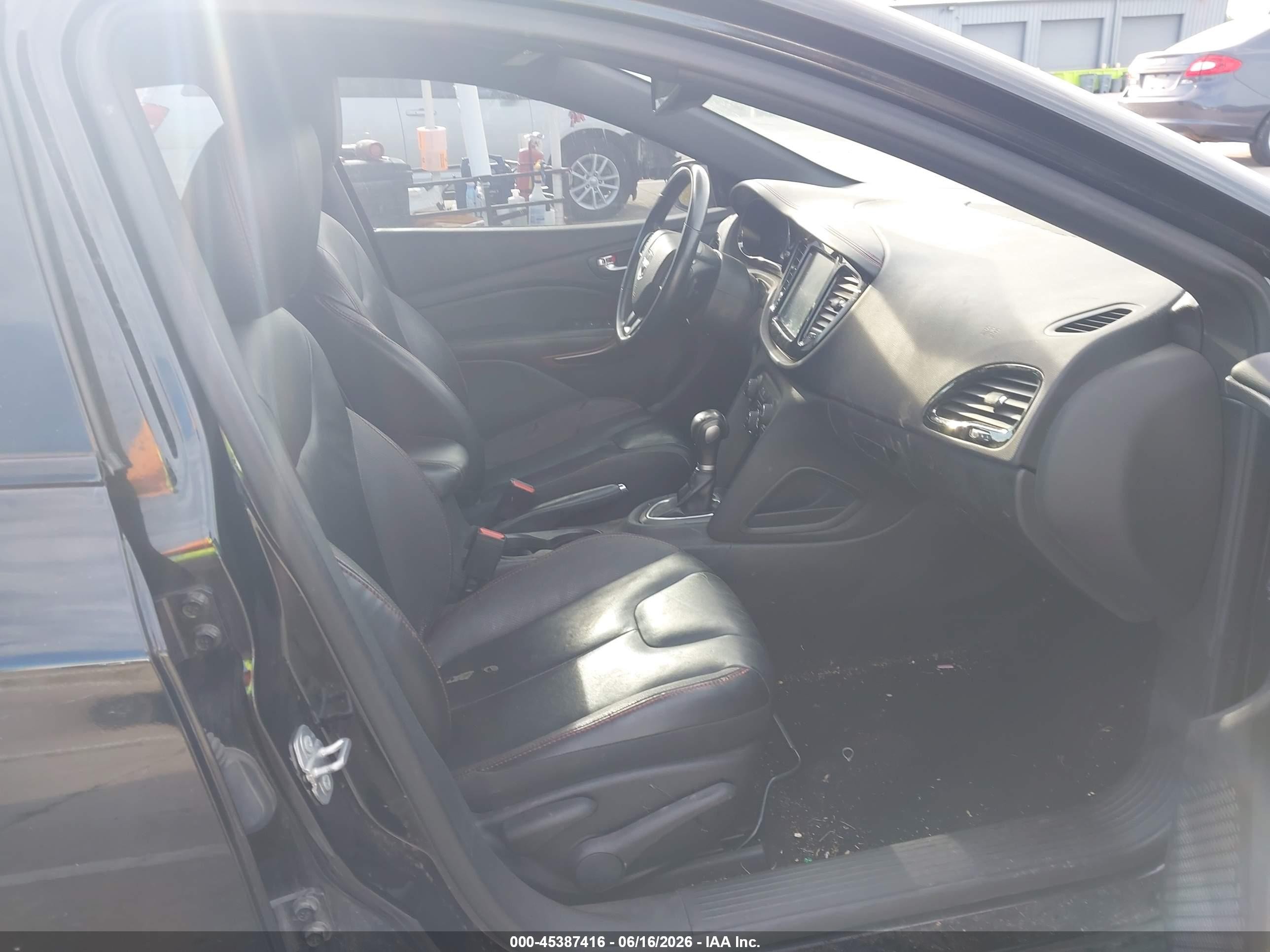 2015 Dodge Dart Gt Black vin: 1C3CDFEB6FD193985