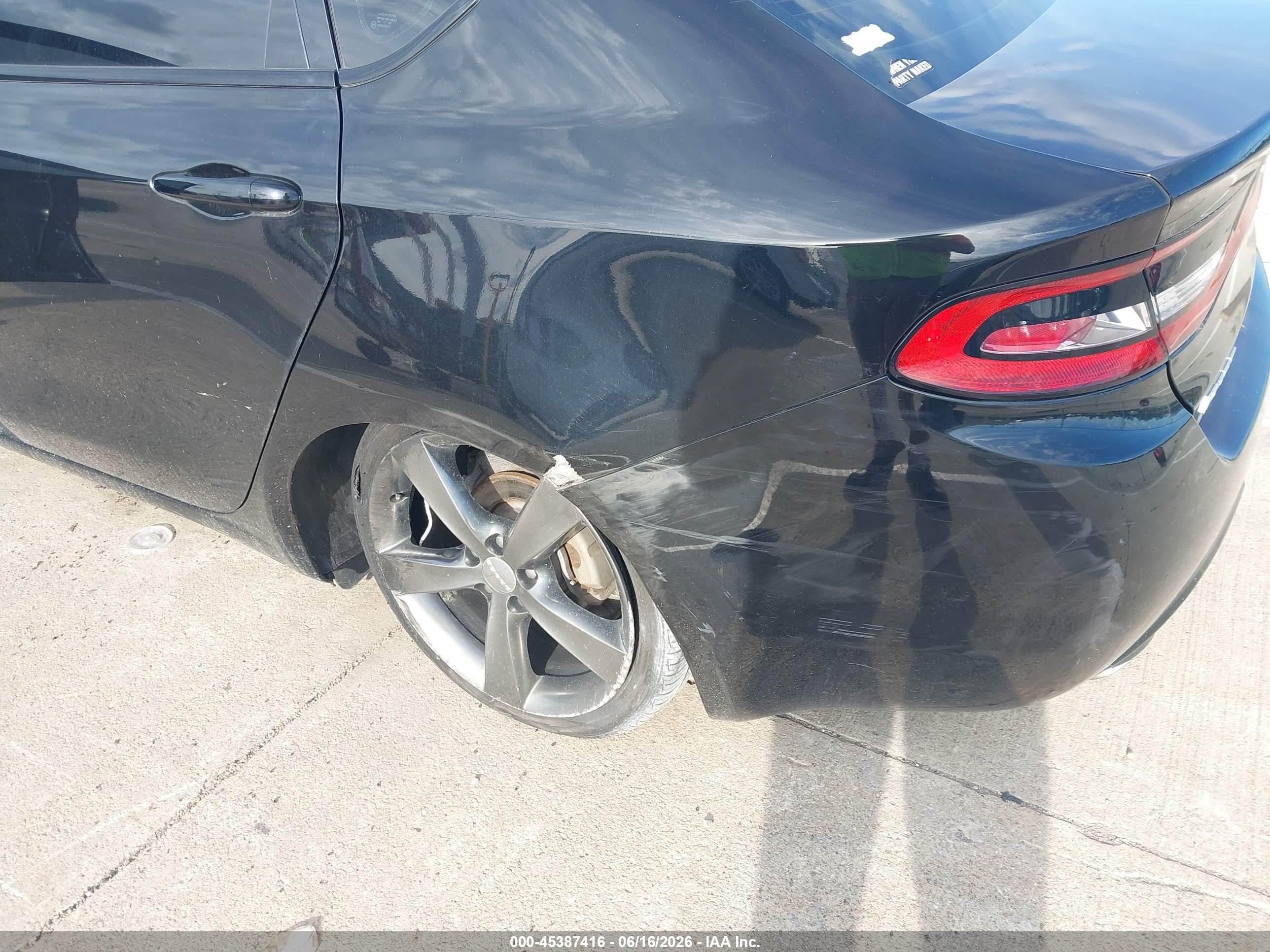2015 Dodge Dart Gt Black vin: 1C3CDFEB6FD193985