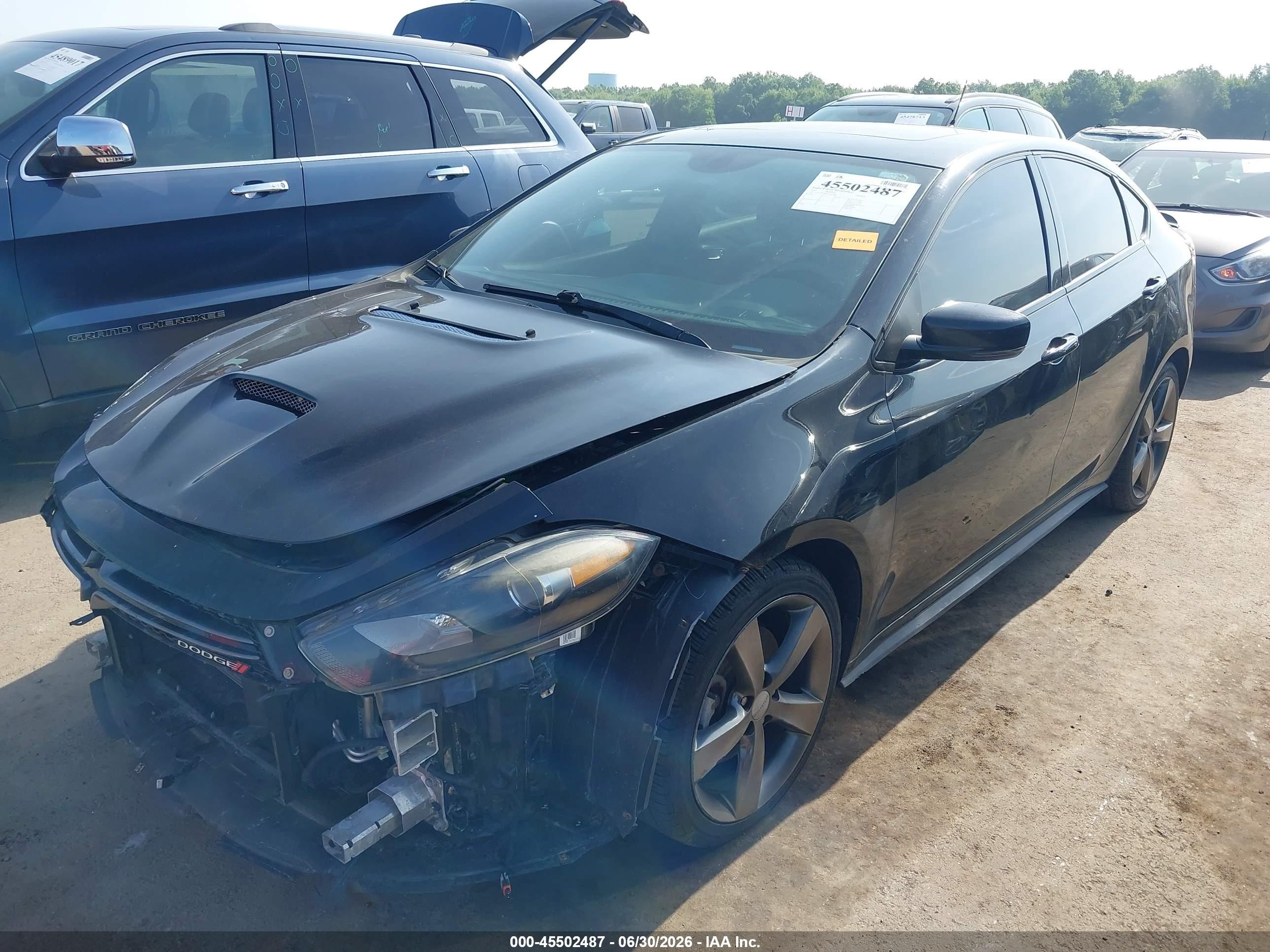 2015 Dodge Dart Gt Black vin: 1C3CDFEB6FD205648
