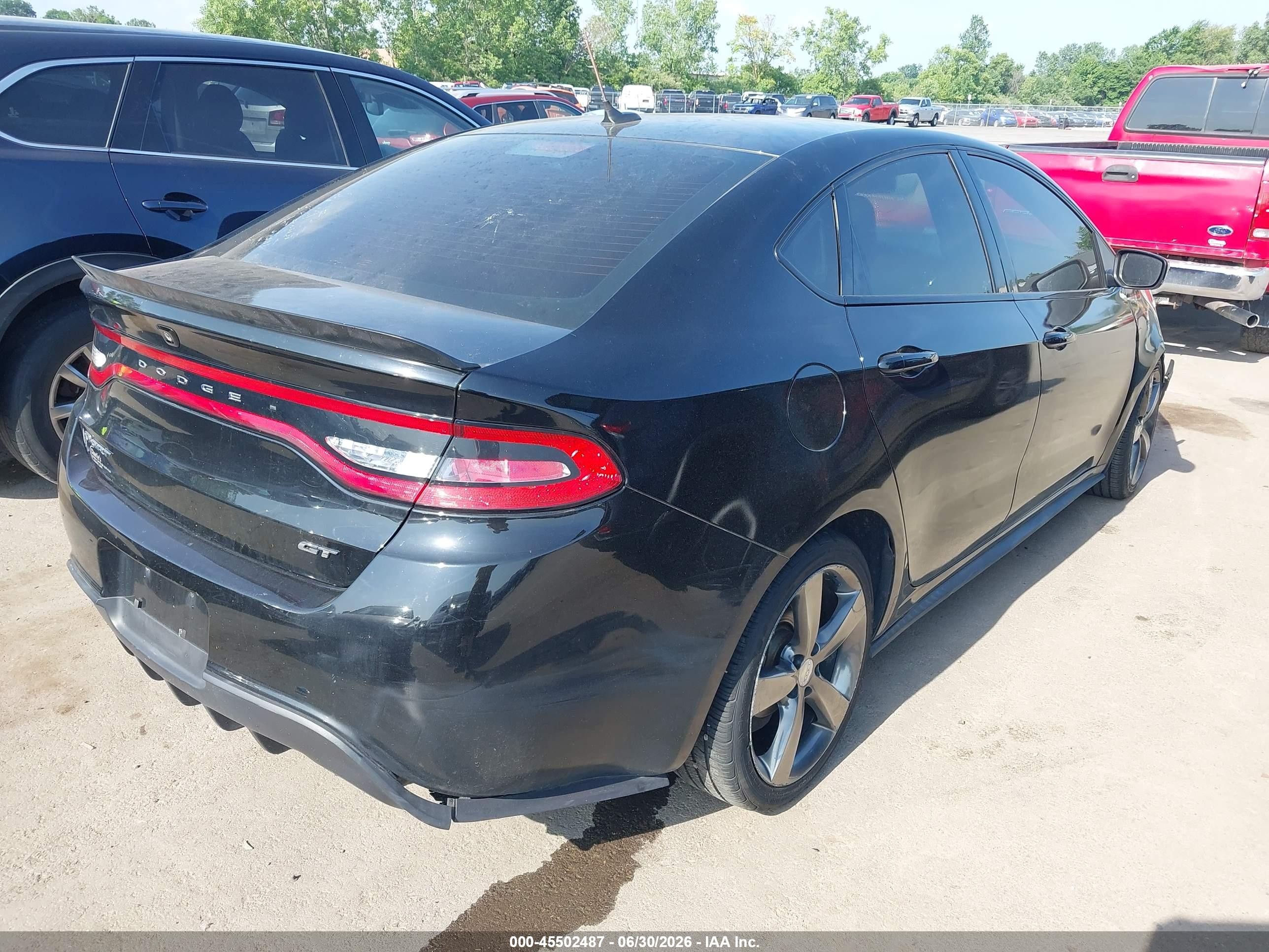 2015 Dodge Dart Gt Black vin: 1C3CDFEB6FD205648