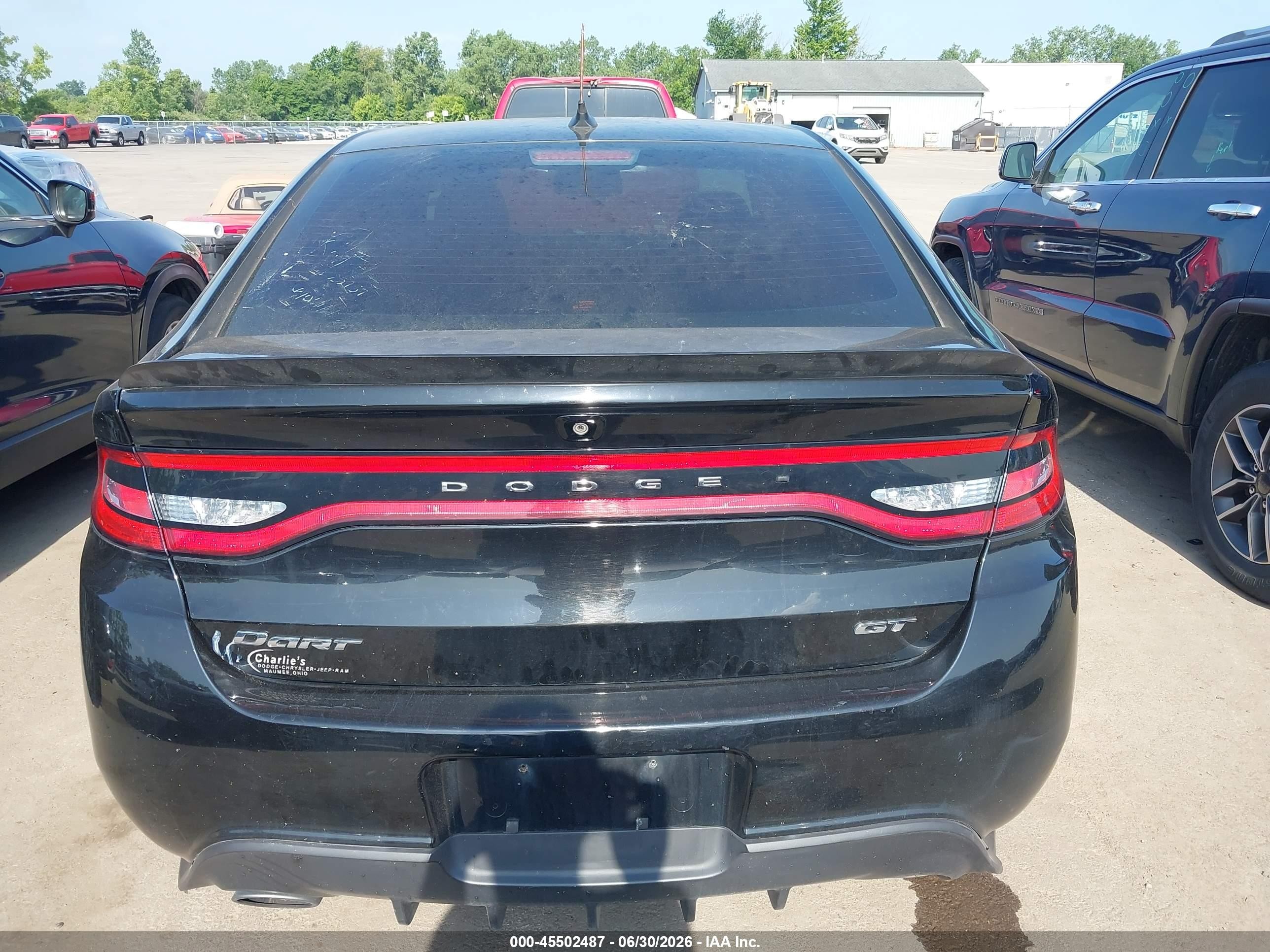 2015 Dodge Dart Gt Black vin: 1C3CDFEB6FD205648