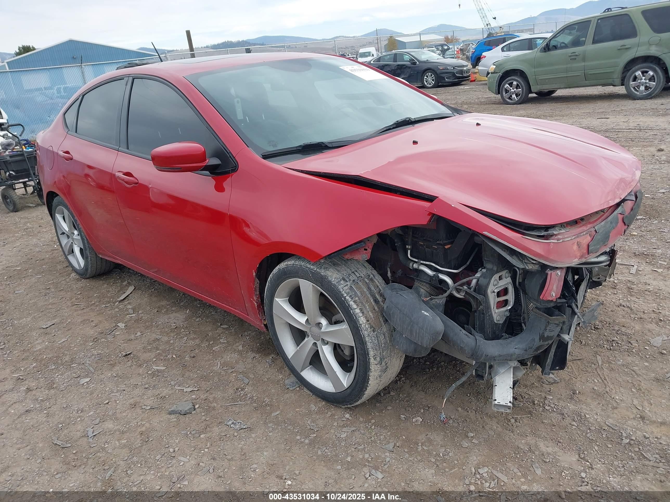 2014 Dodge Dart Gt Red vin: 1C3CDFEB7ED676917