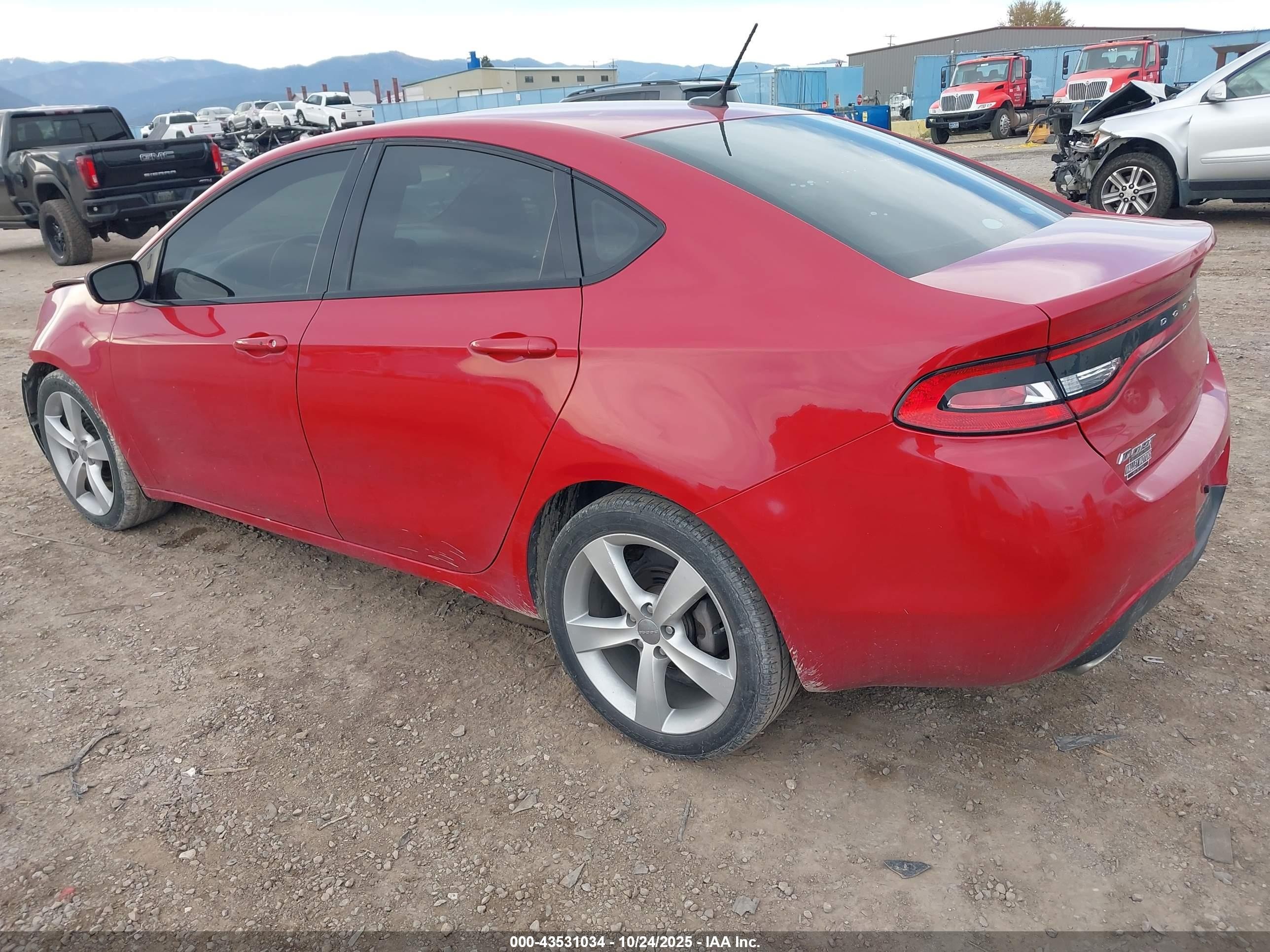 2014 Dodge Dart Gt Red vin: 1C3CDFEB7ED676917