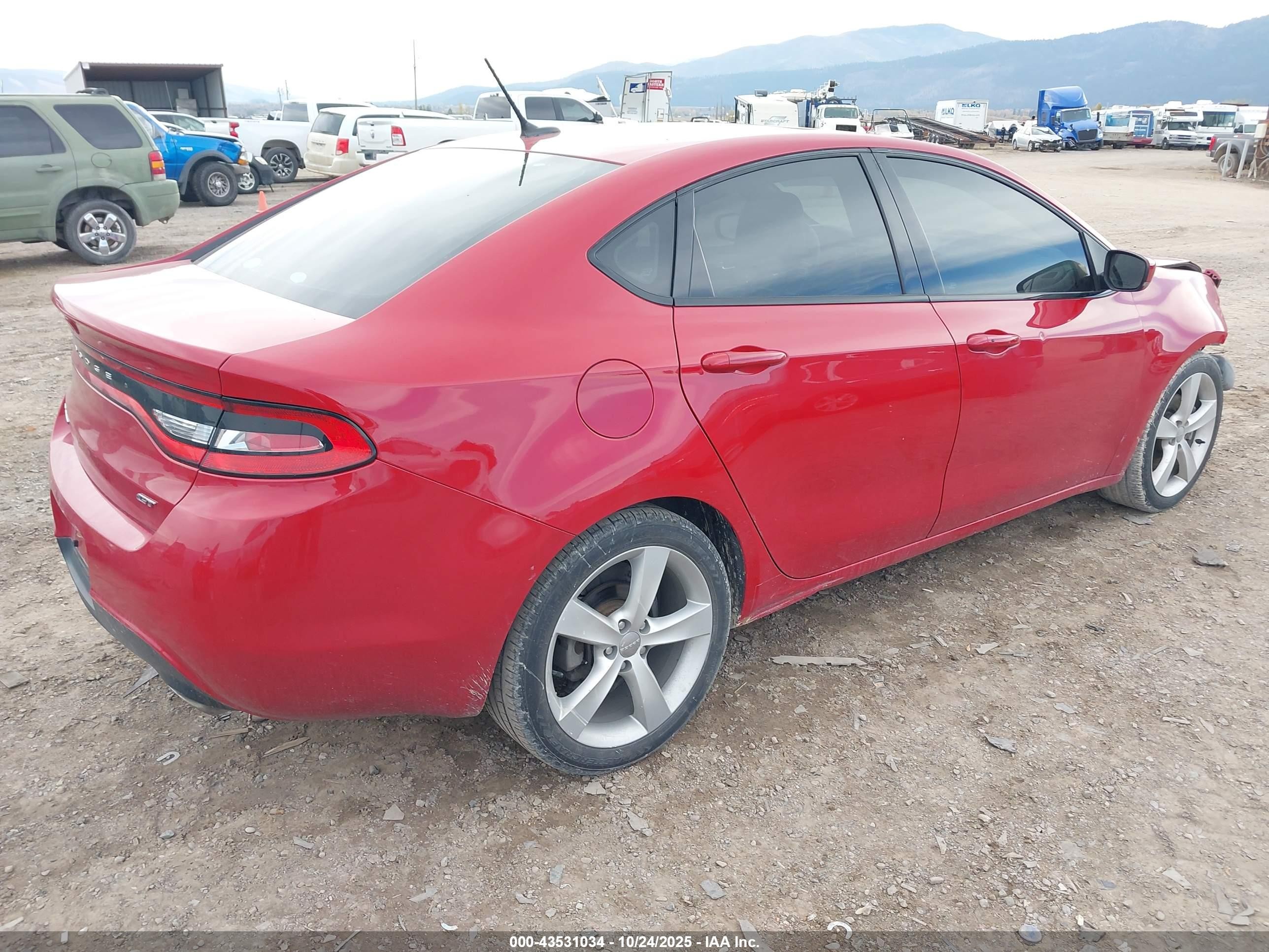 2014 Dodge Dart Gt Red vin: 1C3CDFEB7ED676917