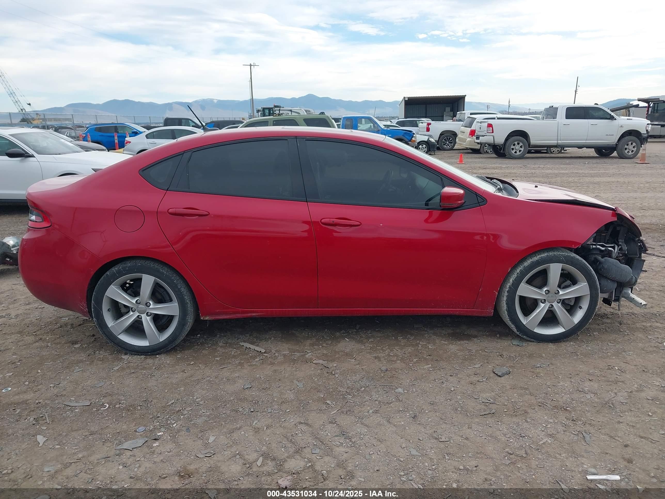 2014 Dodge Dart Gt Red vin: 1C3CDFEB7ED676917
