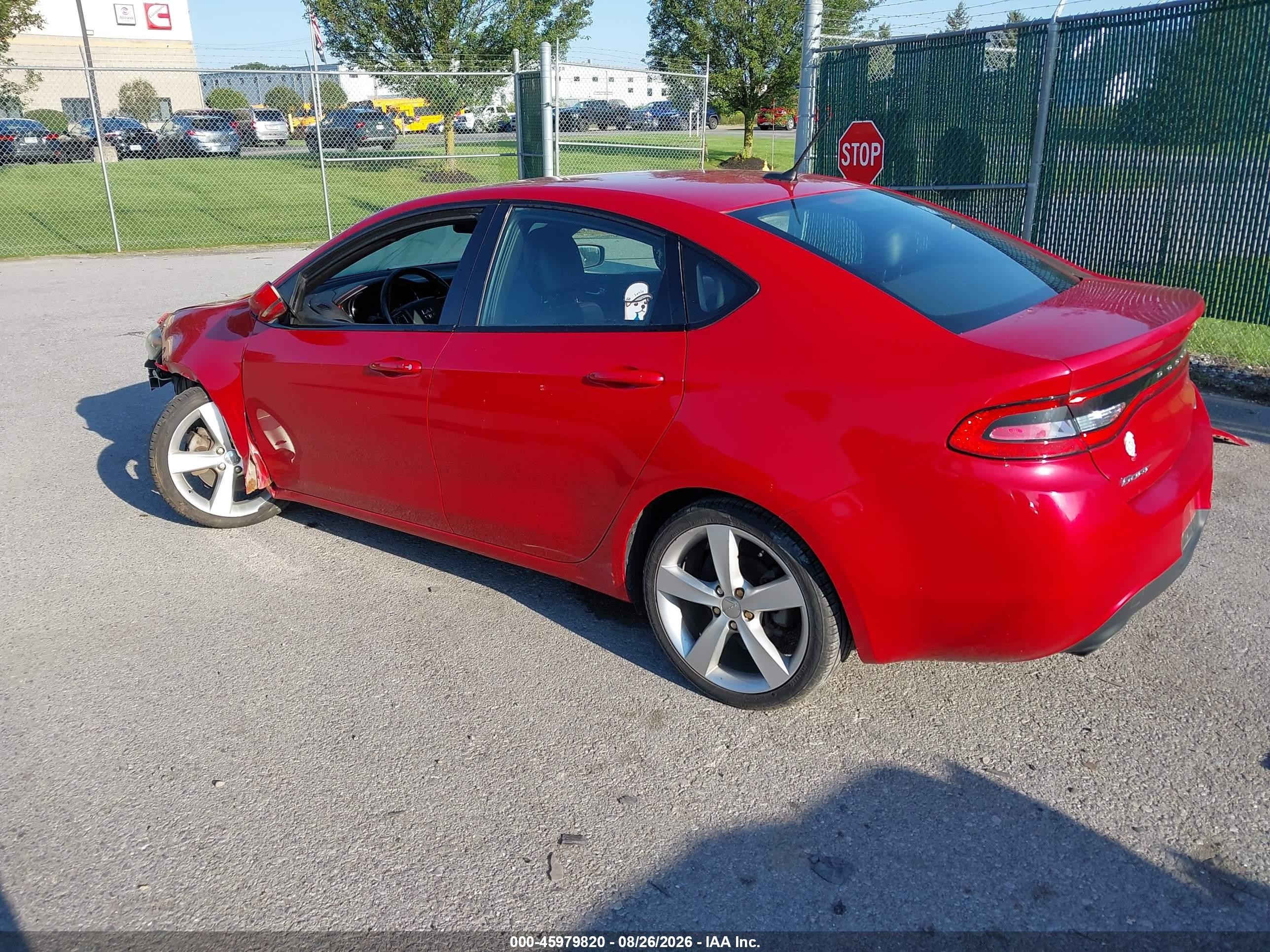 2015 Dodge Dart Gt Red vin: 1C3CDFEB7FD150806