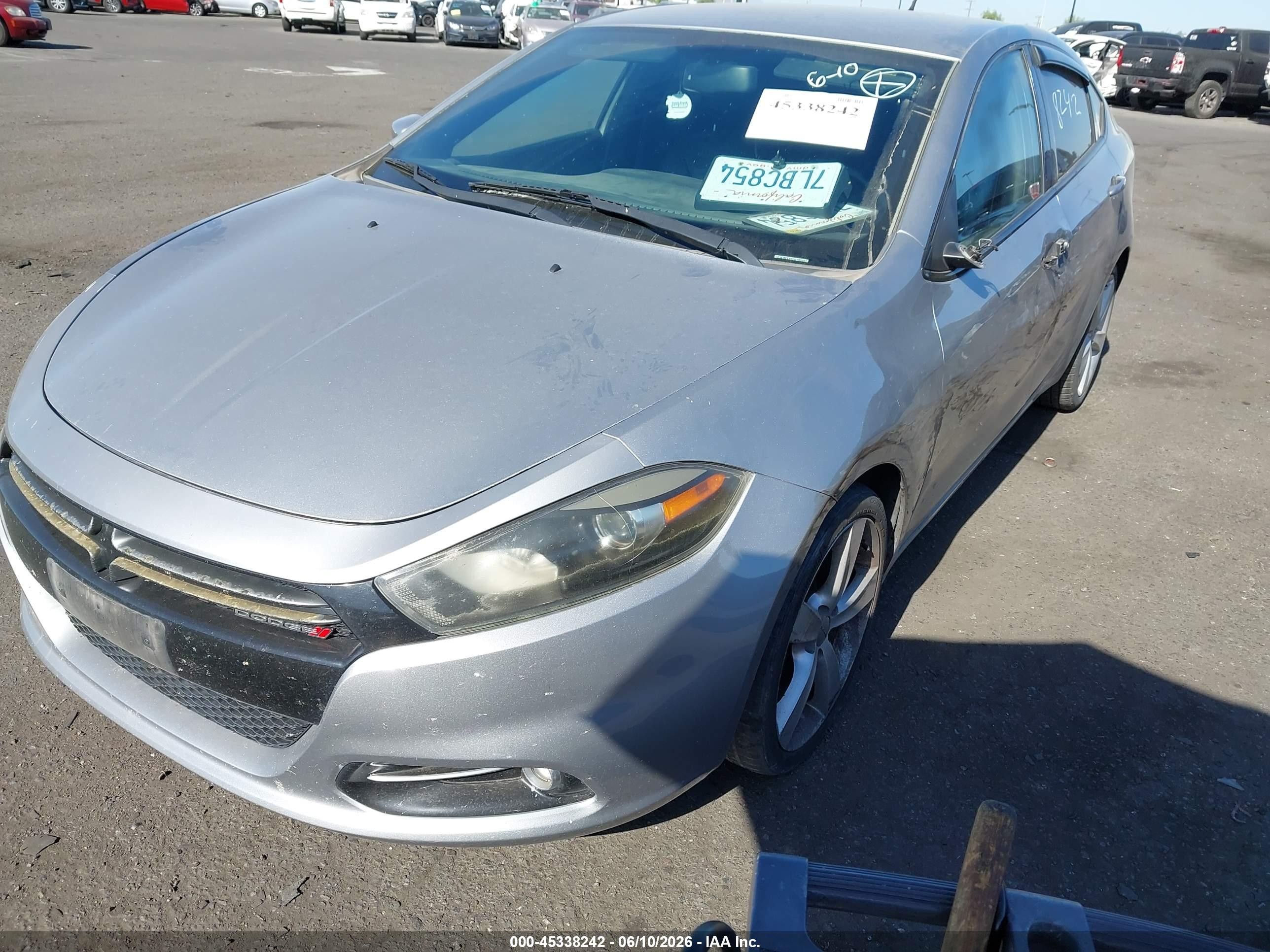 2015 Dodge Dart Gt Black vin: 1C3CDFEB7FD193591