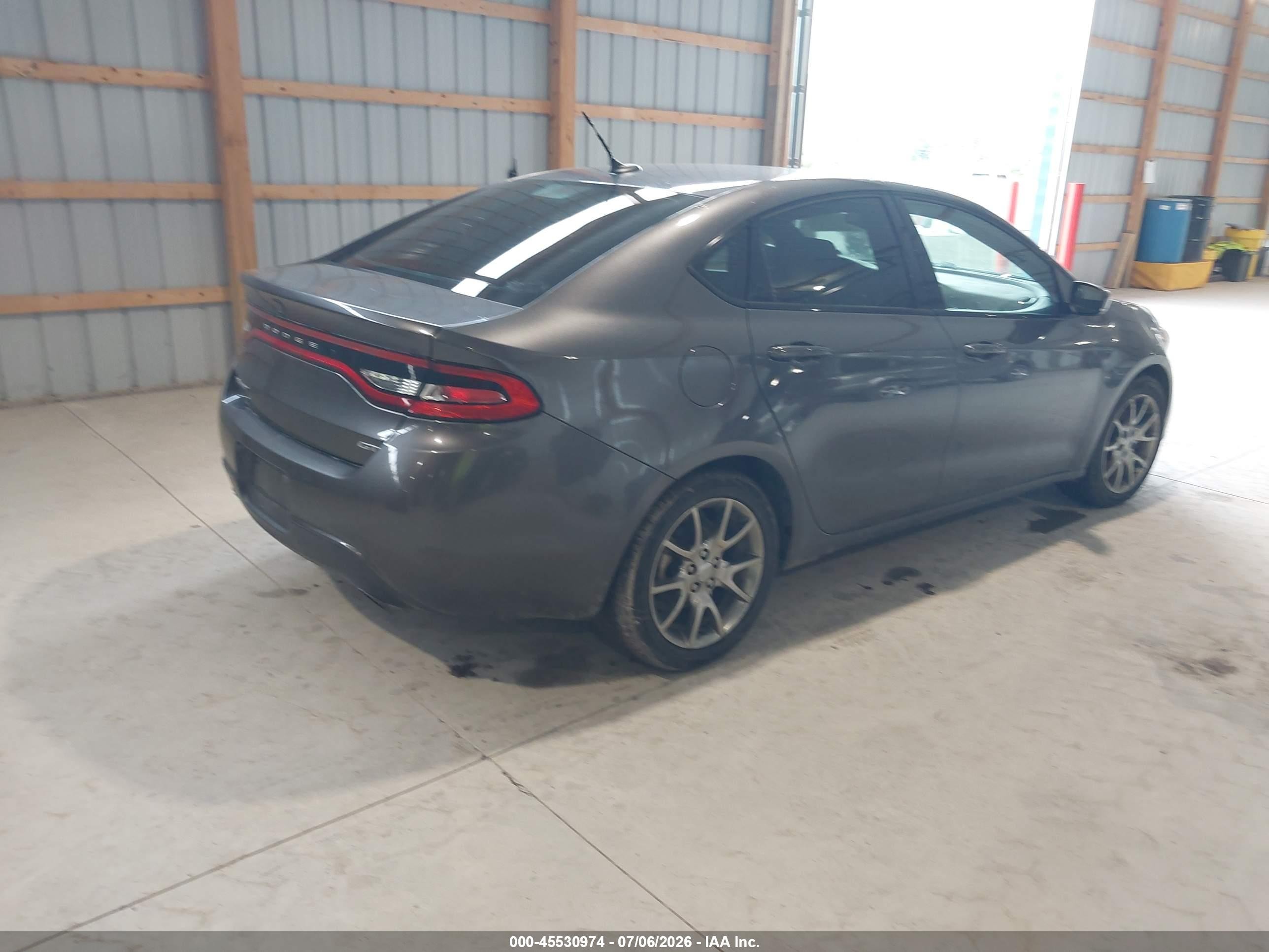2015 Dodge Dart Gt Gray vin: 1C3CDFEB7FD266250
