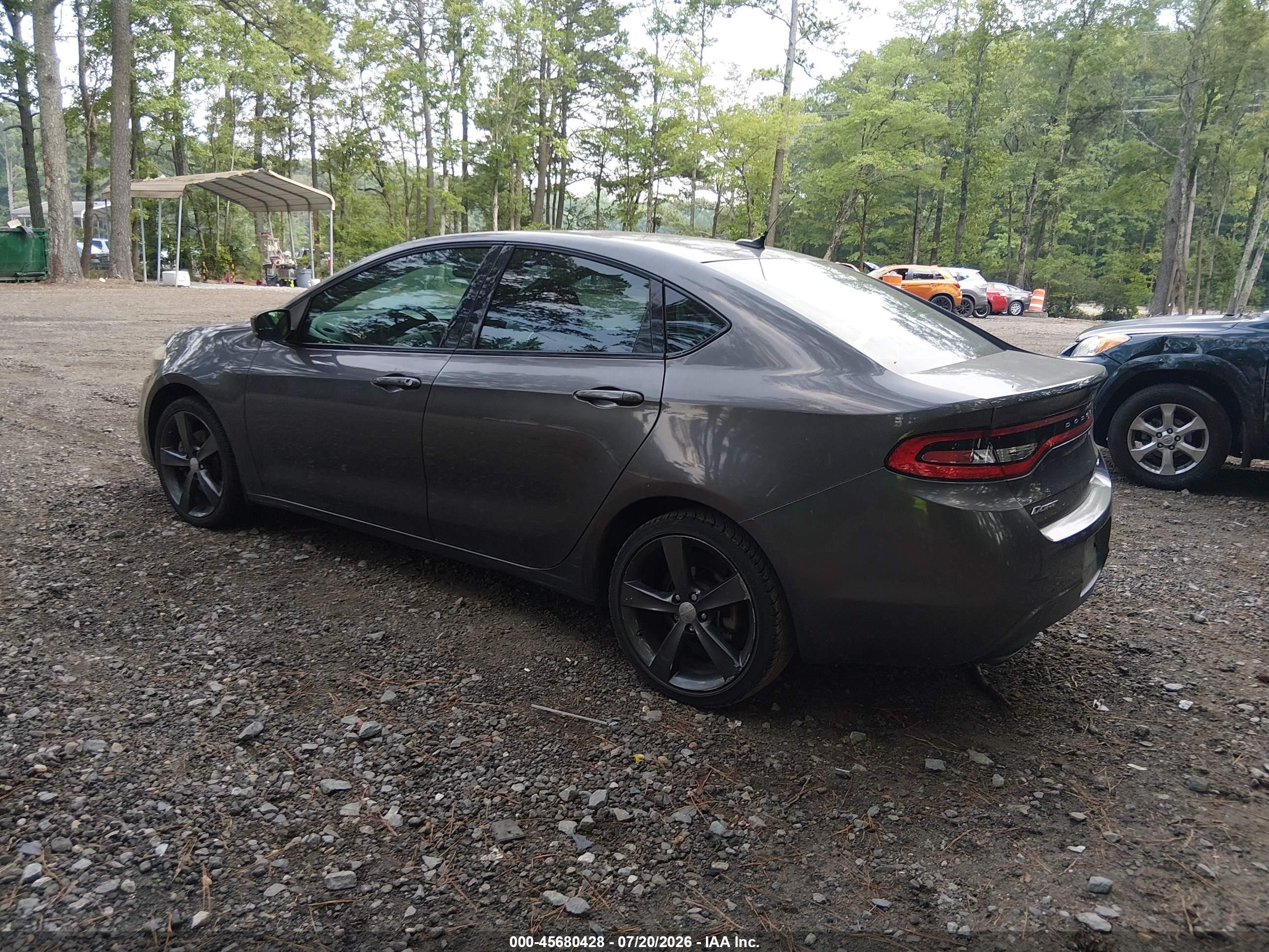 2015 Dodge Dart Gt Gray vin: 1C3CDFEB7FD411142