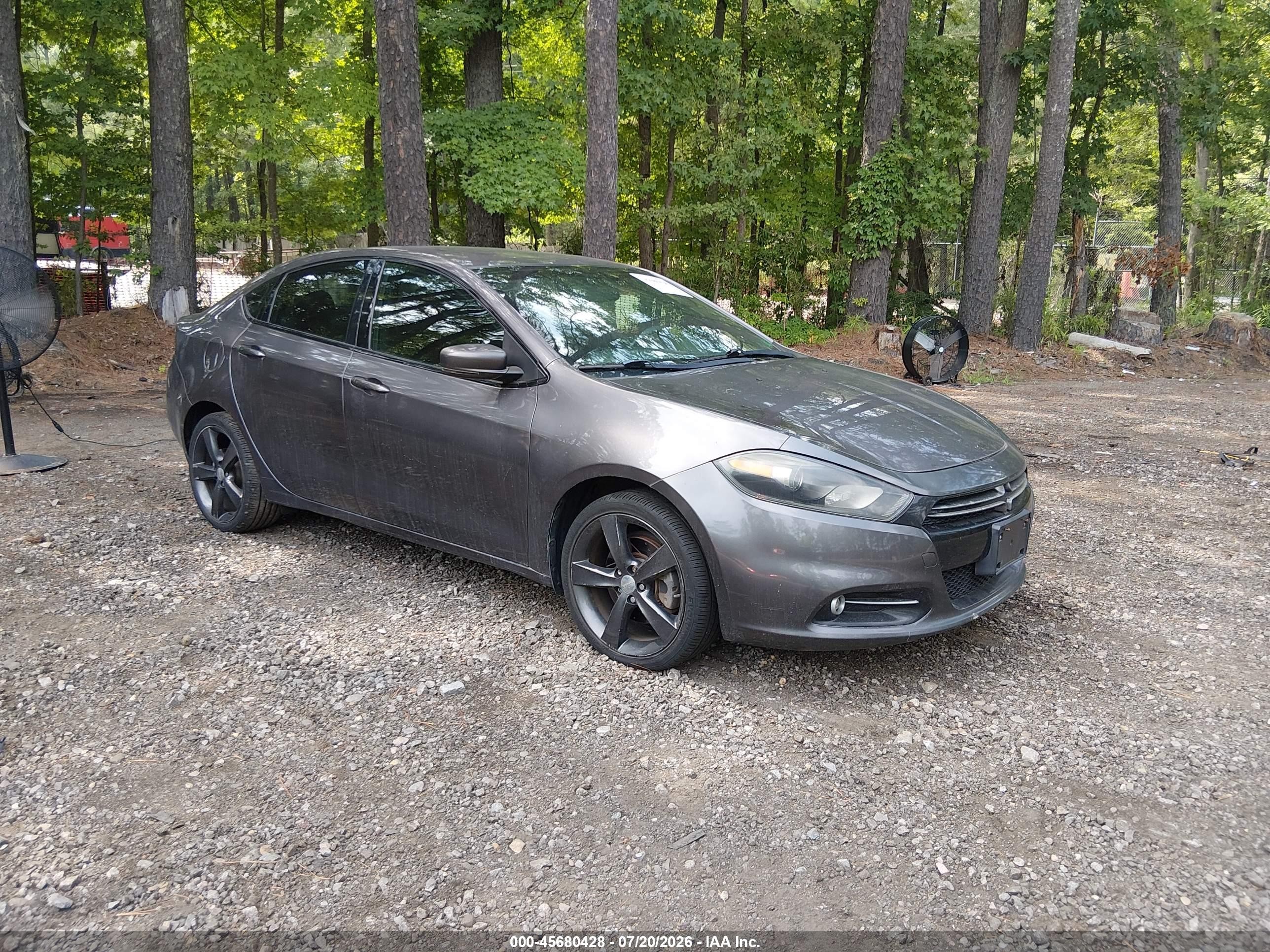 2015 Dodge Dart Gt Gray vin: 1C3CDFEB7FD411142