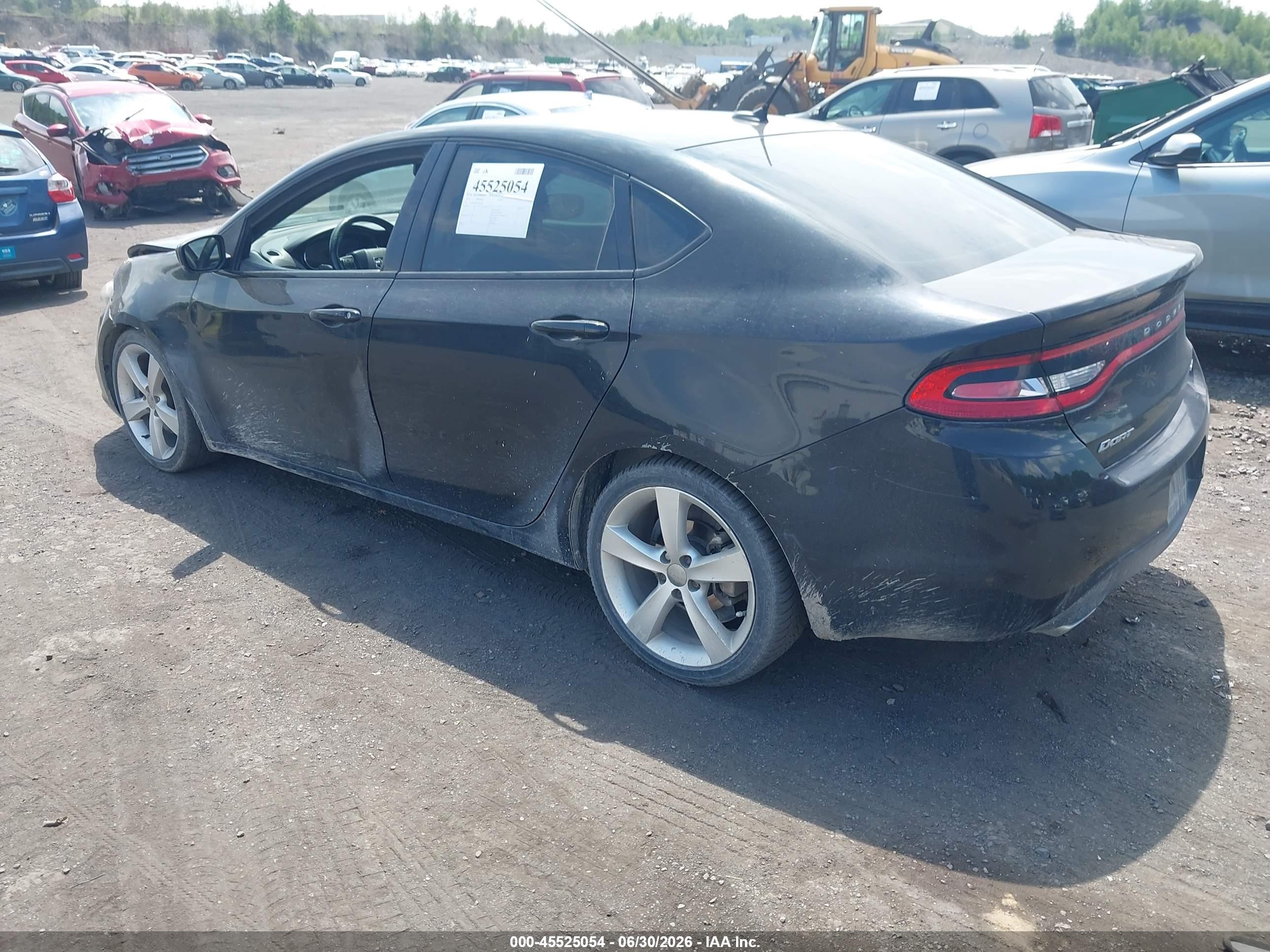 2014 Dodge Dart Gt Black vin: 1C3CDFEB8ED725283