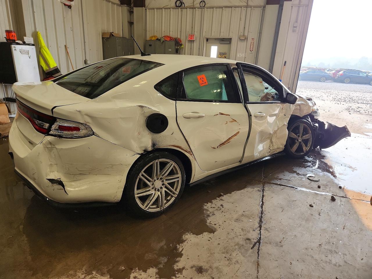 2015 Dodge Dart Gt White vin: 1C3CDFEB8FD406791