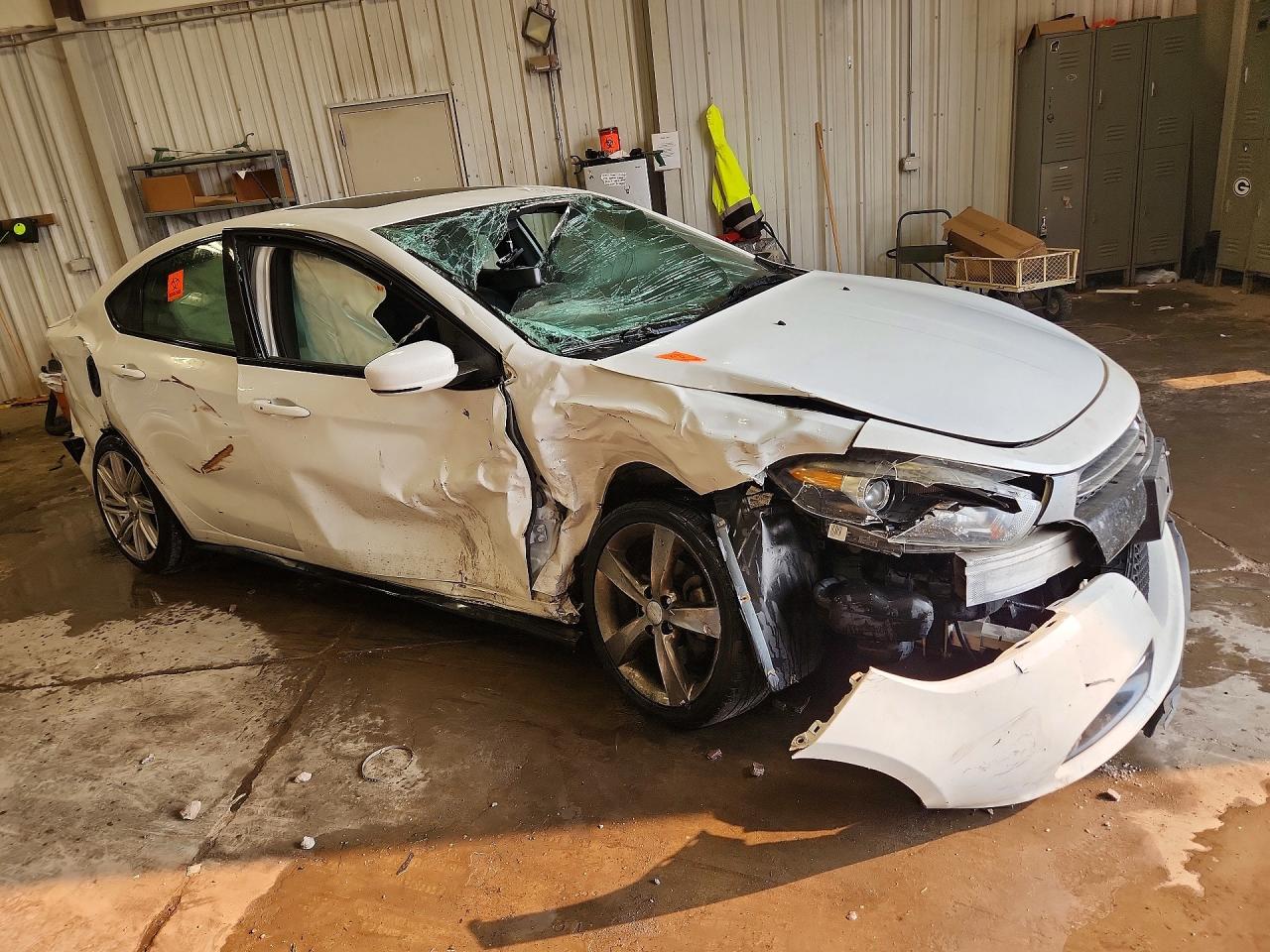 2015 Dodge Dart Gt White vin: 1C3CDFEB8FD406791