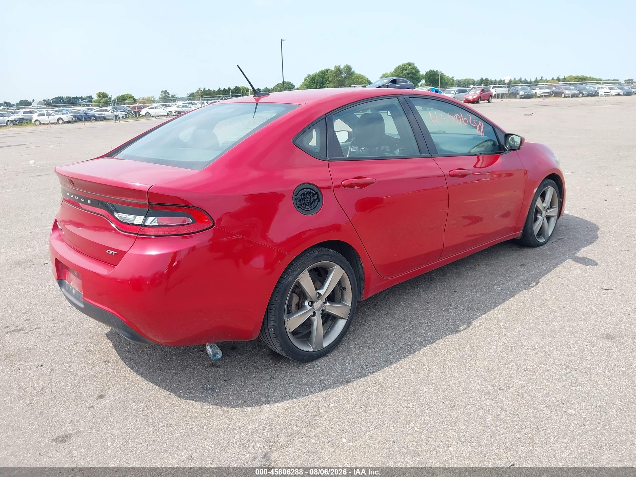 2014 Dodge Dart Gt Красный vin: 1C3CDFEB9ED677518
