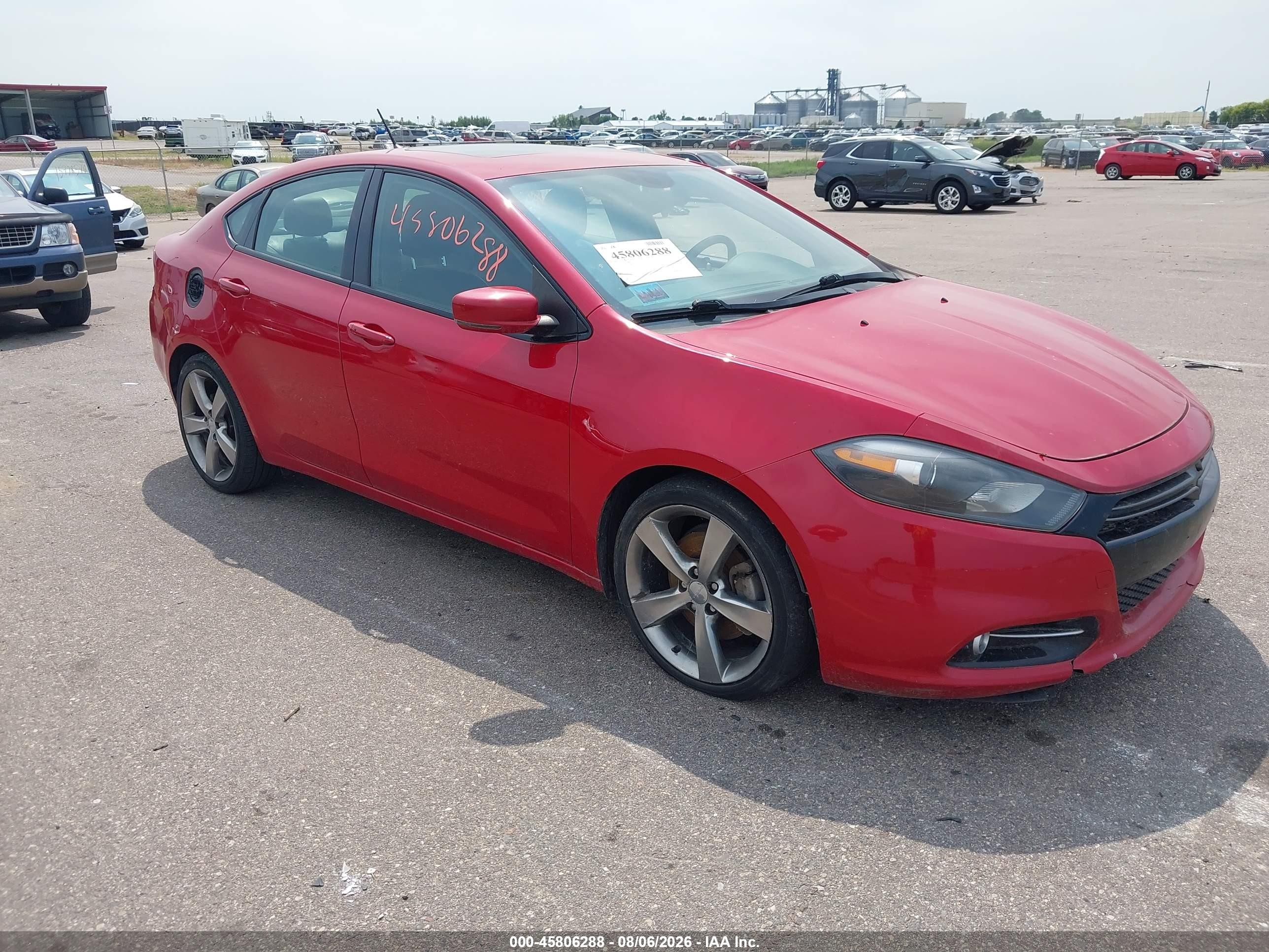 2014 Dodge Dart Gt Красный vin: 1C3CDFEB9ED677518