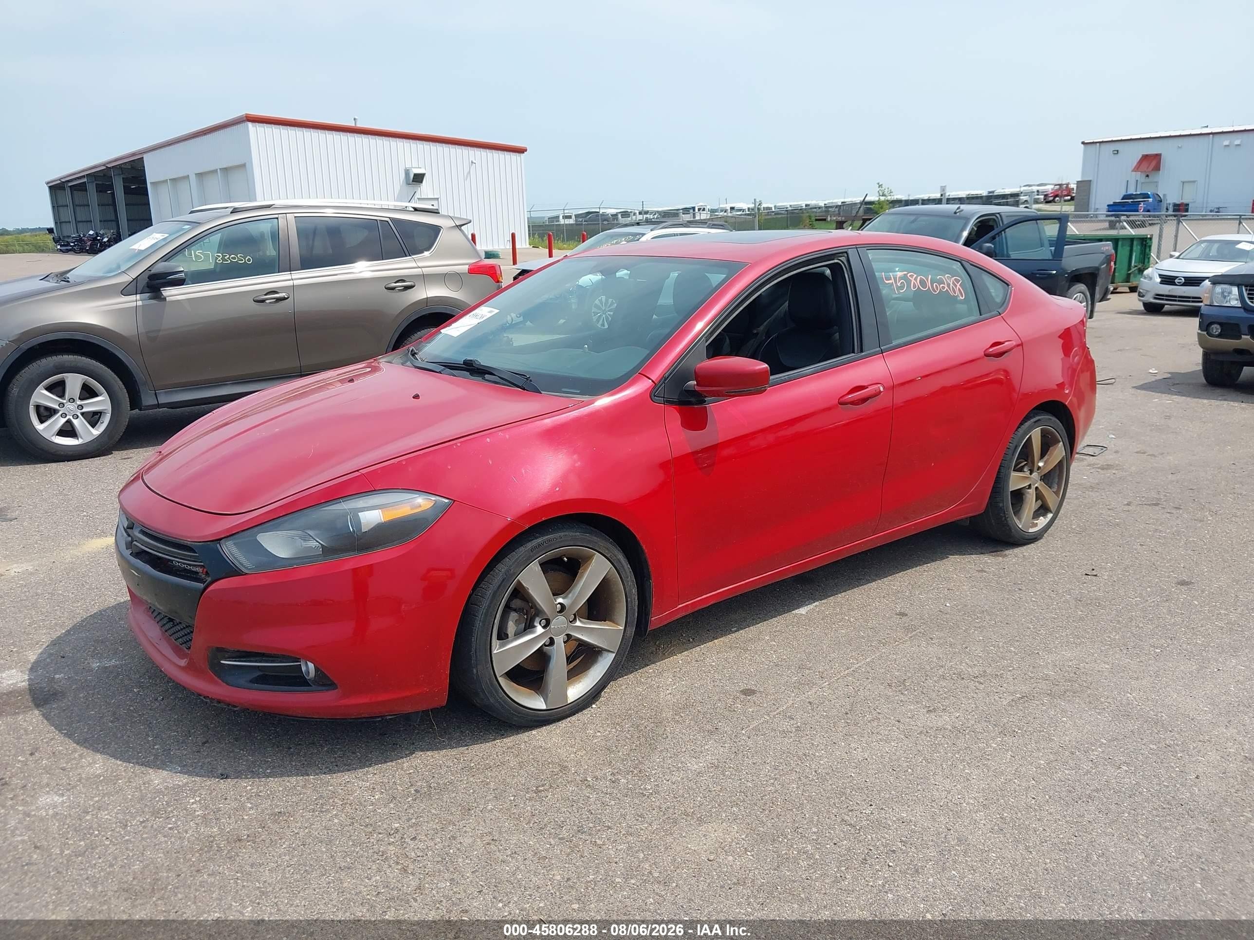 2014 Dodge Dart Gt Красный vin: 1C3CDFEB9ED677518