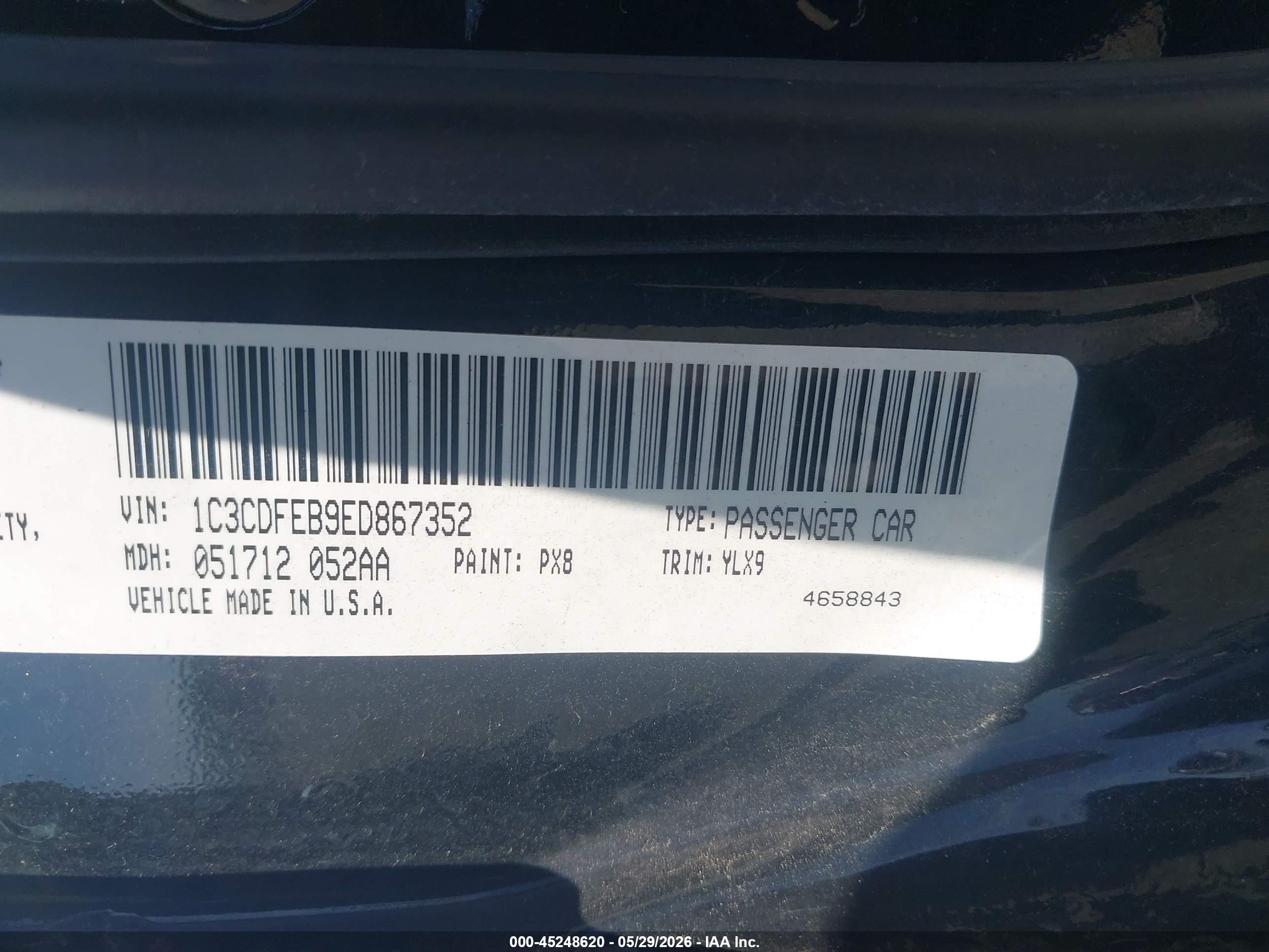 2014 Dodge Dart Gt Black vin: 1C3CDFEB9ED867352